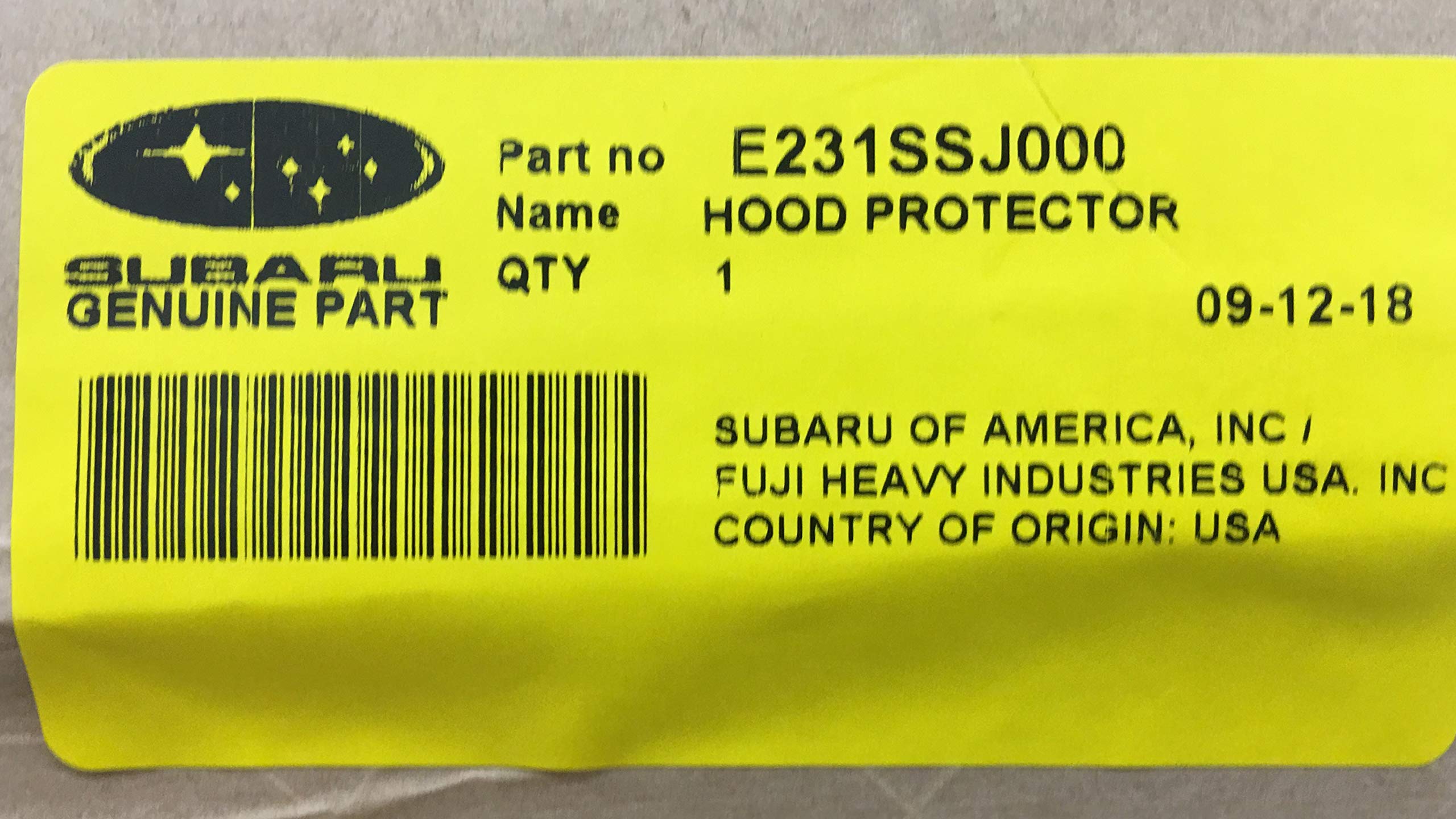 Subaru Hood Rock Bug Deflector - OEM E231SSJ000 for 2019-2021 Forester, Alloy Steel Construction