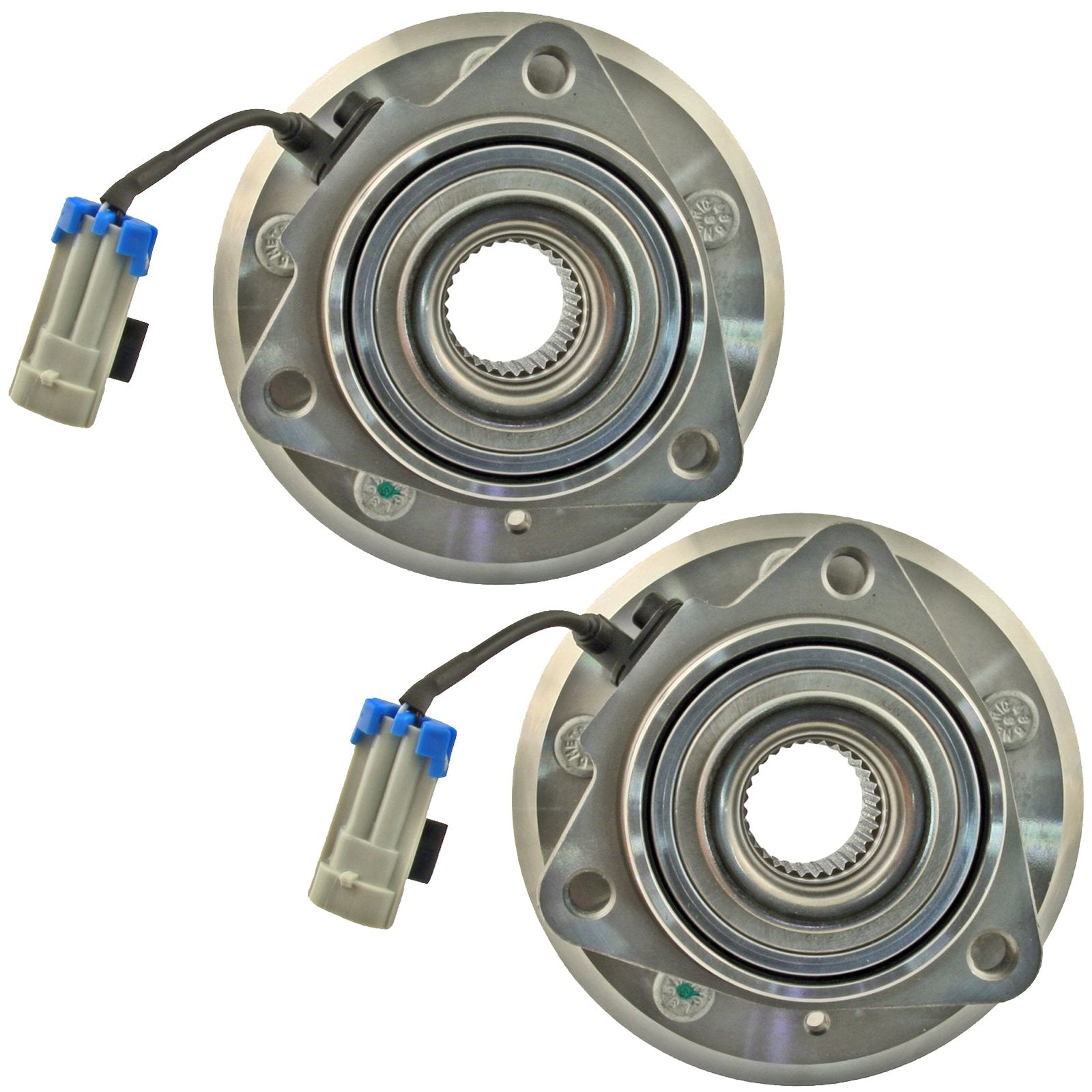 Trq Front Wheel Hub Bearings Assembly Set Compatible With 2012-2015 Chevrolet Captiva Sport 2007-2009 Equinox Pontiac Torrent 20