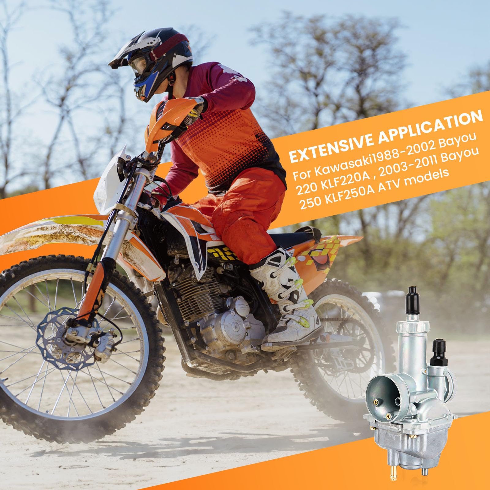 Klf220A Carburetor For Kawasaki Bayou 220 Klf220A Klf220,For Bayou 220 Carburetor,Klf220 Carburetor By Lucky Seven