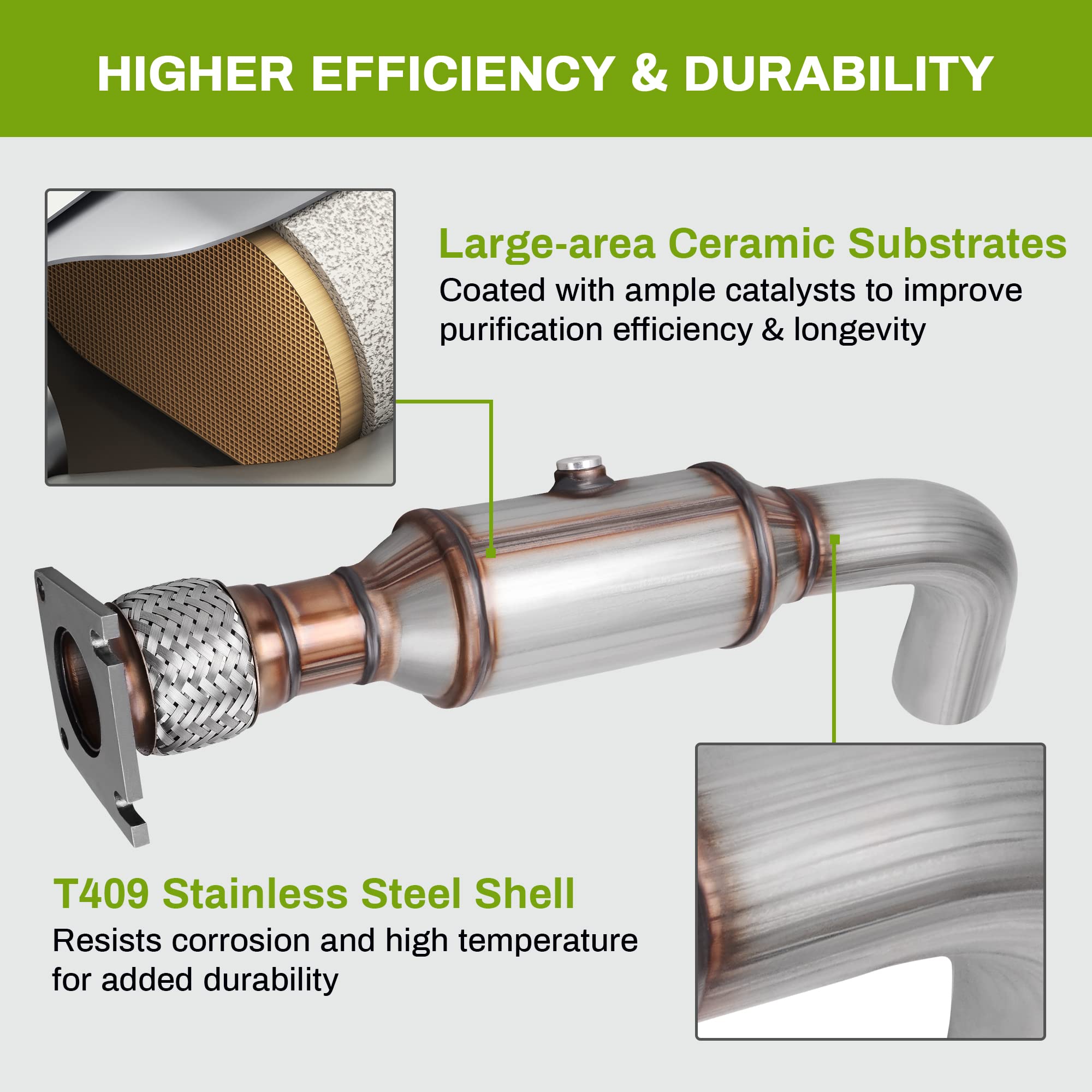 Autosaver88 Catalytic Converter Compatible With 2008-2010 Chrysler Town & Country 08-10 Dodge Grand Caravan 2009-2010 Volkswagen Routan 3.3L 3.8L V6 Direct-Fit (Epa Compliant)