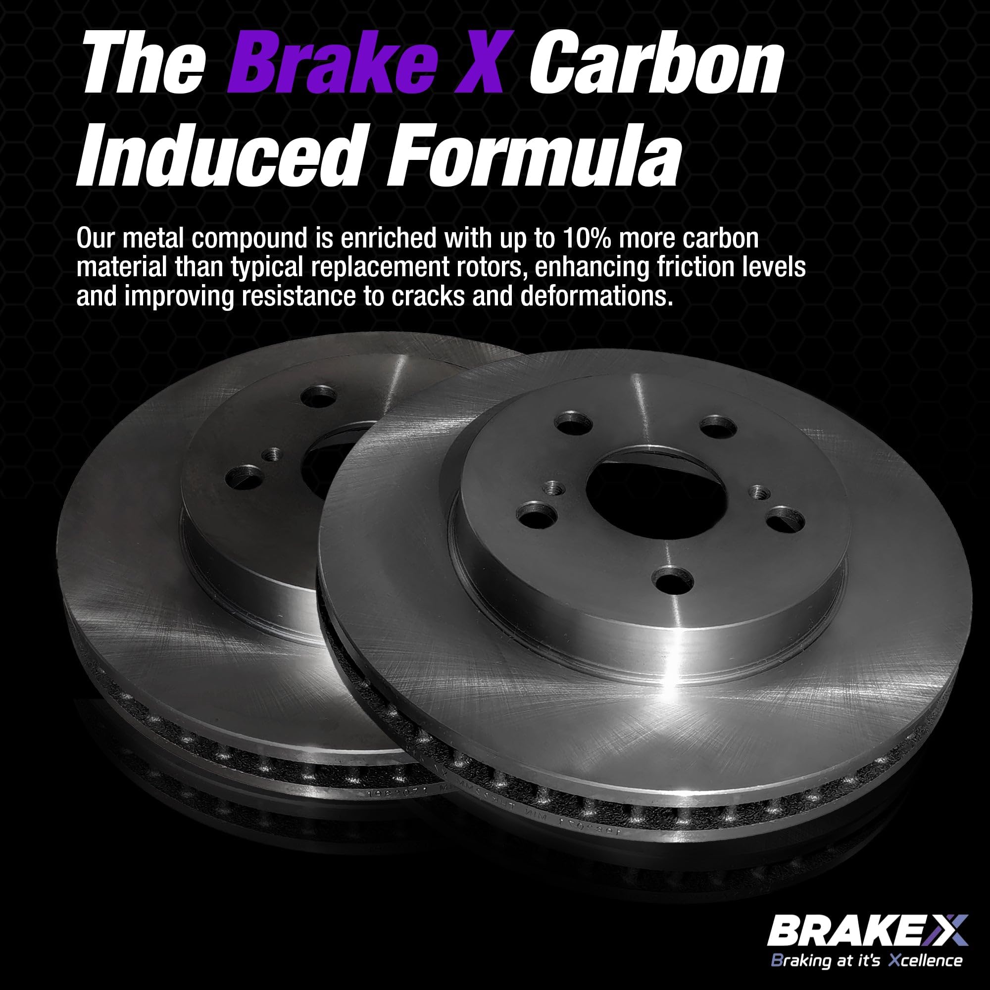 Brake X Front And Rear Brake Pads And Rotors Kit Replacement For 2013-2015 Honda Civic | Nyx Oe+ Rotors And Alpha Ceramic Brake
