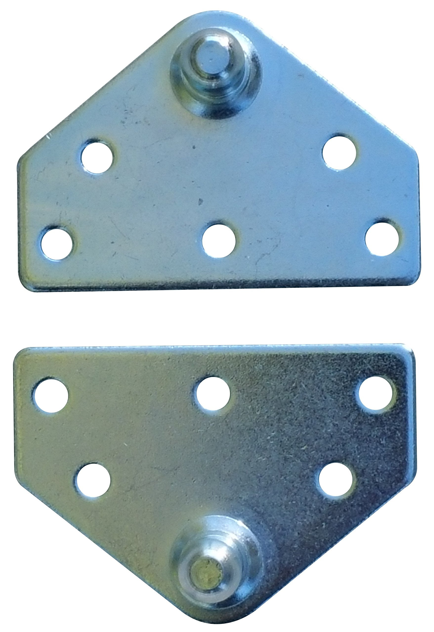 Large Flat Lift Support Bracket - Zinc Plated 14 Gauge Steel - 10mm Ball Stud - Gas Strut Mounting Brackets - Gas Shock Lid Strut Prop Spring Mount