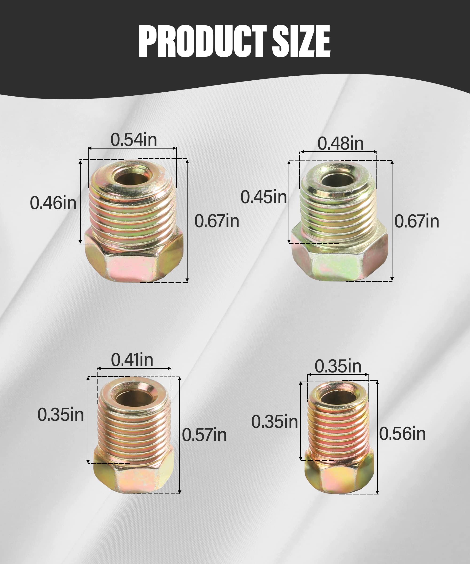 Yakefly 25 Ft. 3/16 Copper Nickel Brake Line,Rustproof Brake Line Tubing Kit,Flexible Copper Coated Brake Line Tubing Coil With 16 Inverted Flare Fittings For Hydraulic Fuel Transmission (Silver)