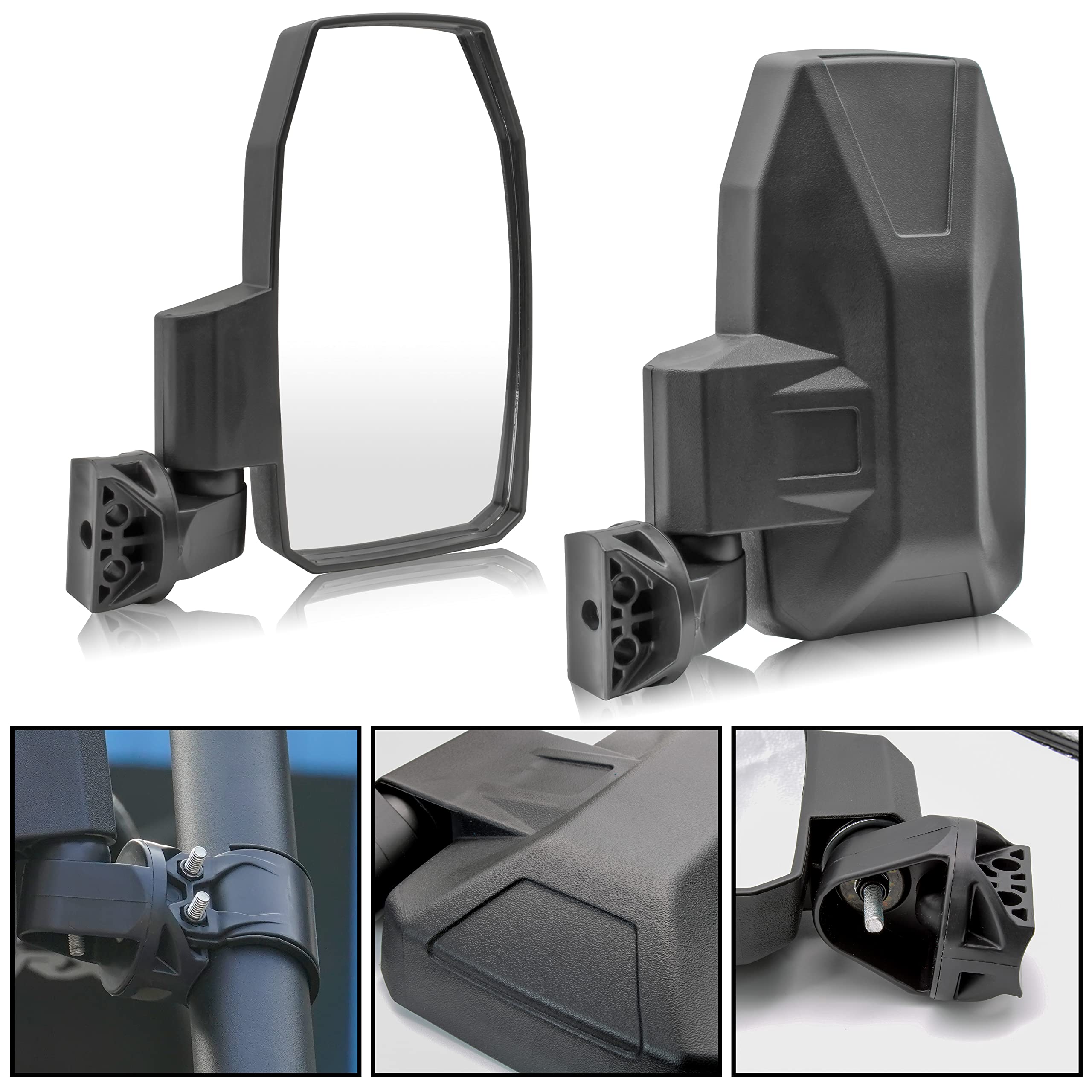 Sautvs Adjustable Folding Side Rear View Mirrors For Teryx Krx 1000, High-Definition Convex Premium Side Mirrors For Kawasaki Teryx Krx Krx4 1000 2020-2025 Accessories (2Pcs)