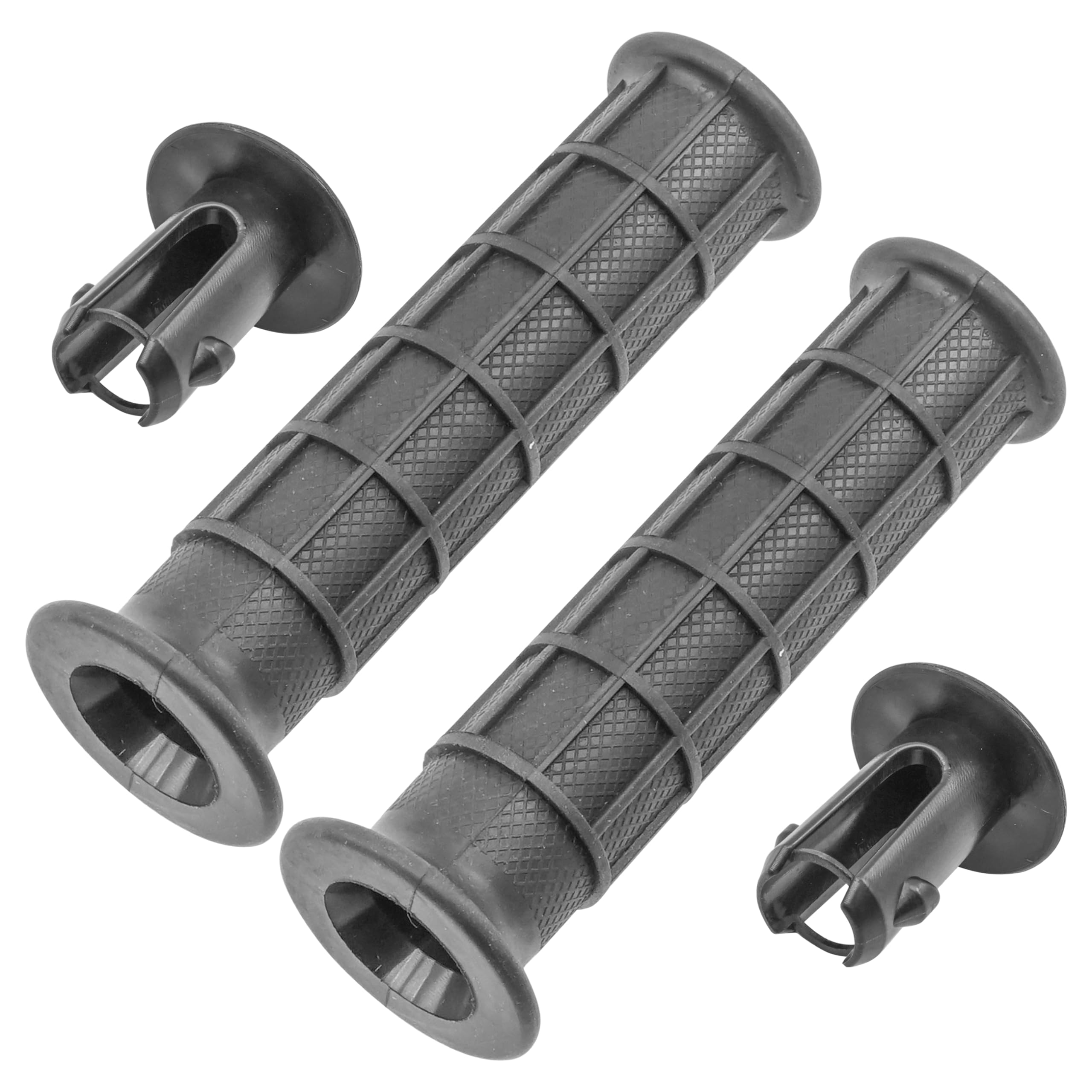 Caltric Handlebar Grips with Grip Ends Compatible with Honda Rancher 420 TRX420 2x4 4x4 2007-2021 / Recon 250 TRX250 2x4 2008-20
