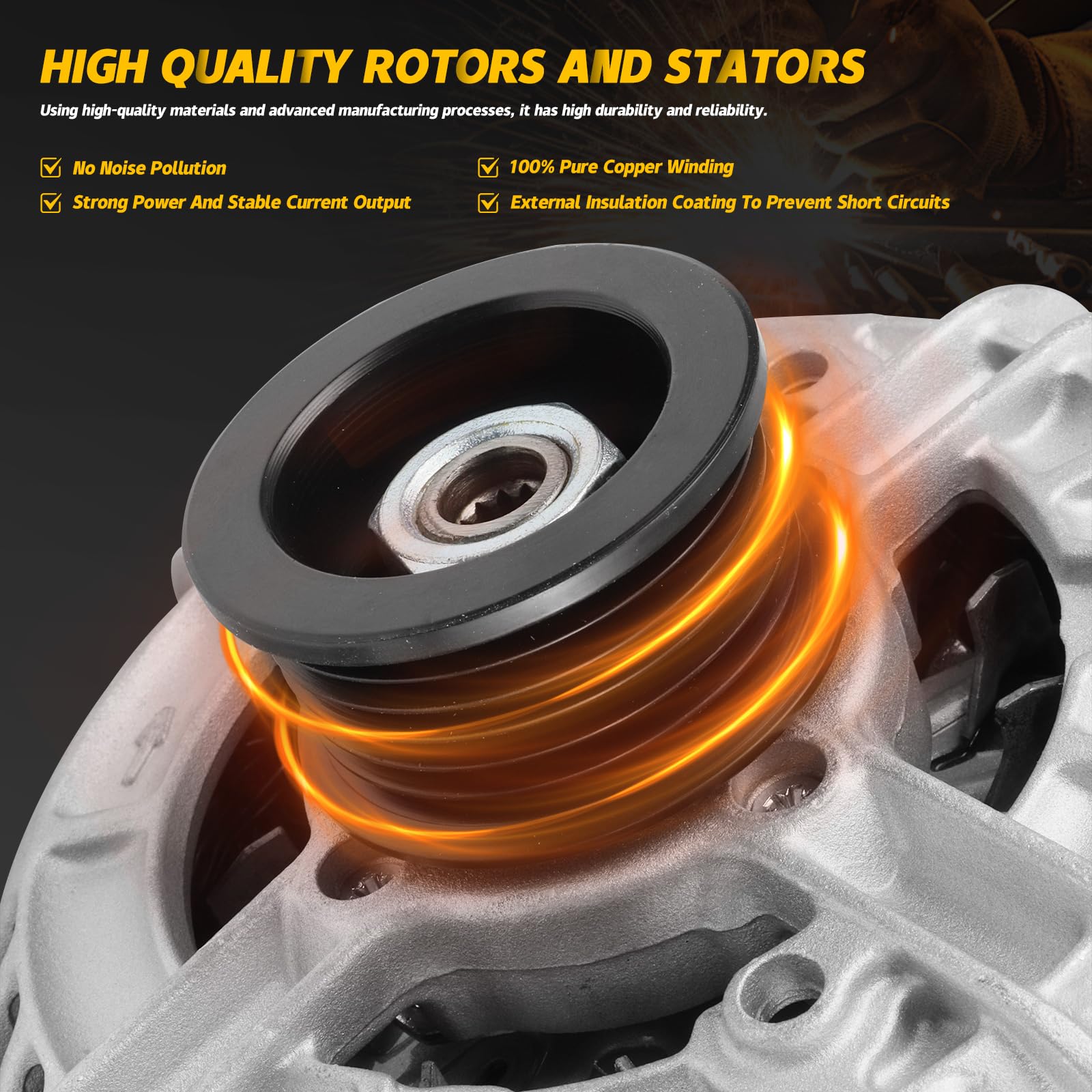 YINAVAGAD 0111546802 Alternator for Mercedes-Benz C240 C32 AMG C320 CLK320 ML320 ML350 SLK32 AMG SLK320 2001-2005 for Chrysler C