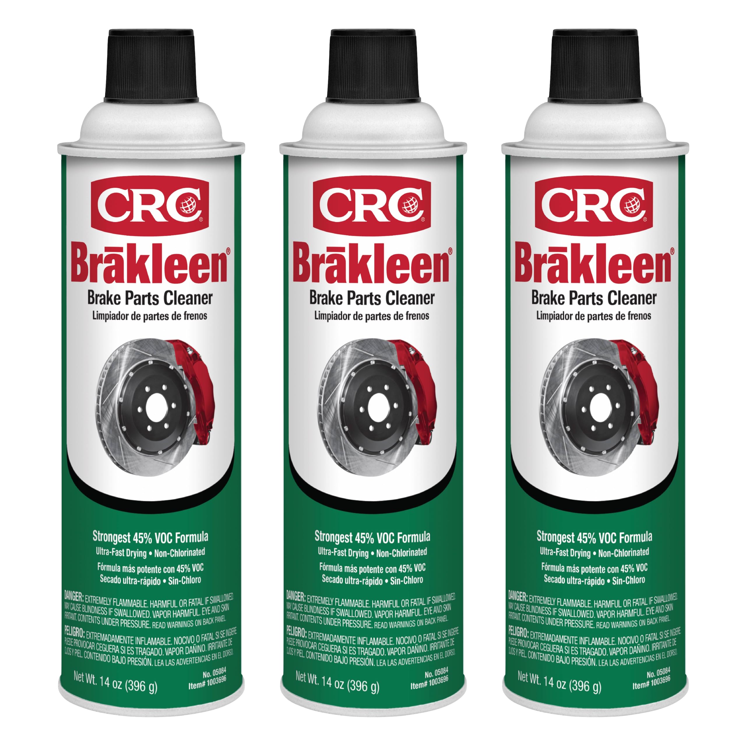 Crc Brakleen 1003695 Brake Cleaner Spray Non-Chlorinated Low Voc, 14 Oz, [3 Pack]