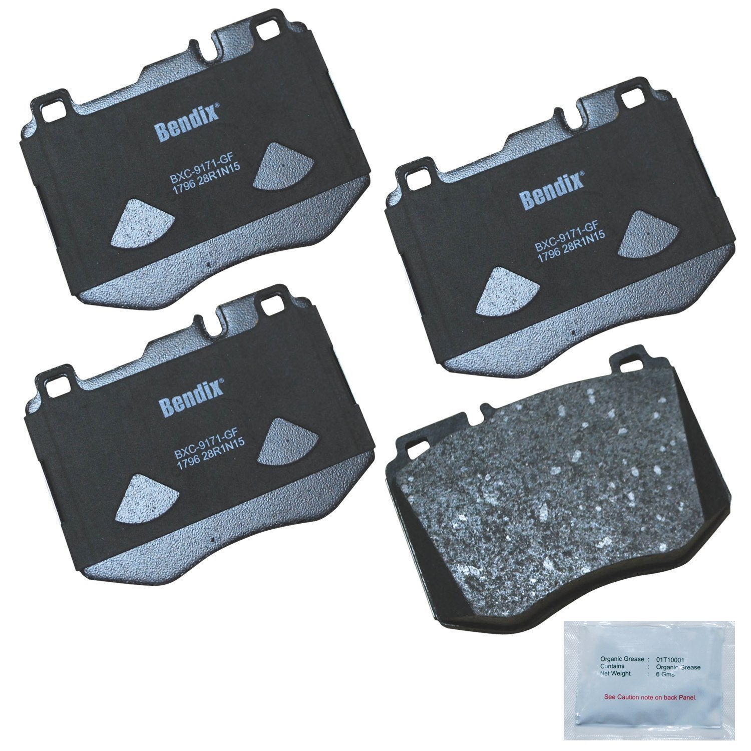 Bendix Priority1 Cfc1796 Ceramic Front Brake Pads For Mercedes-Benz C250 2018-2016,C300 2021-2015,C350E 2018-2016,C400 2015,E200