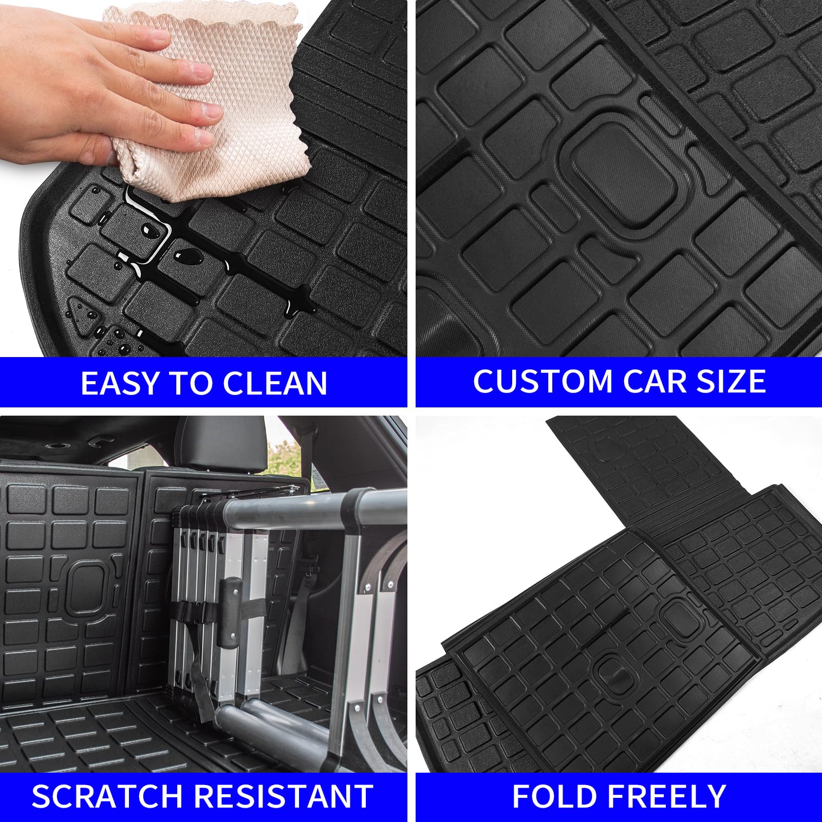 Rongtaod Floor Mats Compatible With 2020-2025 Hyundai Palisade Floor Liner Trunk Mat Cargo Mat Cargo Liner Back Seat Cover Prote