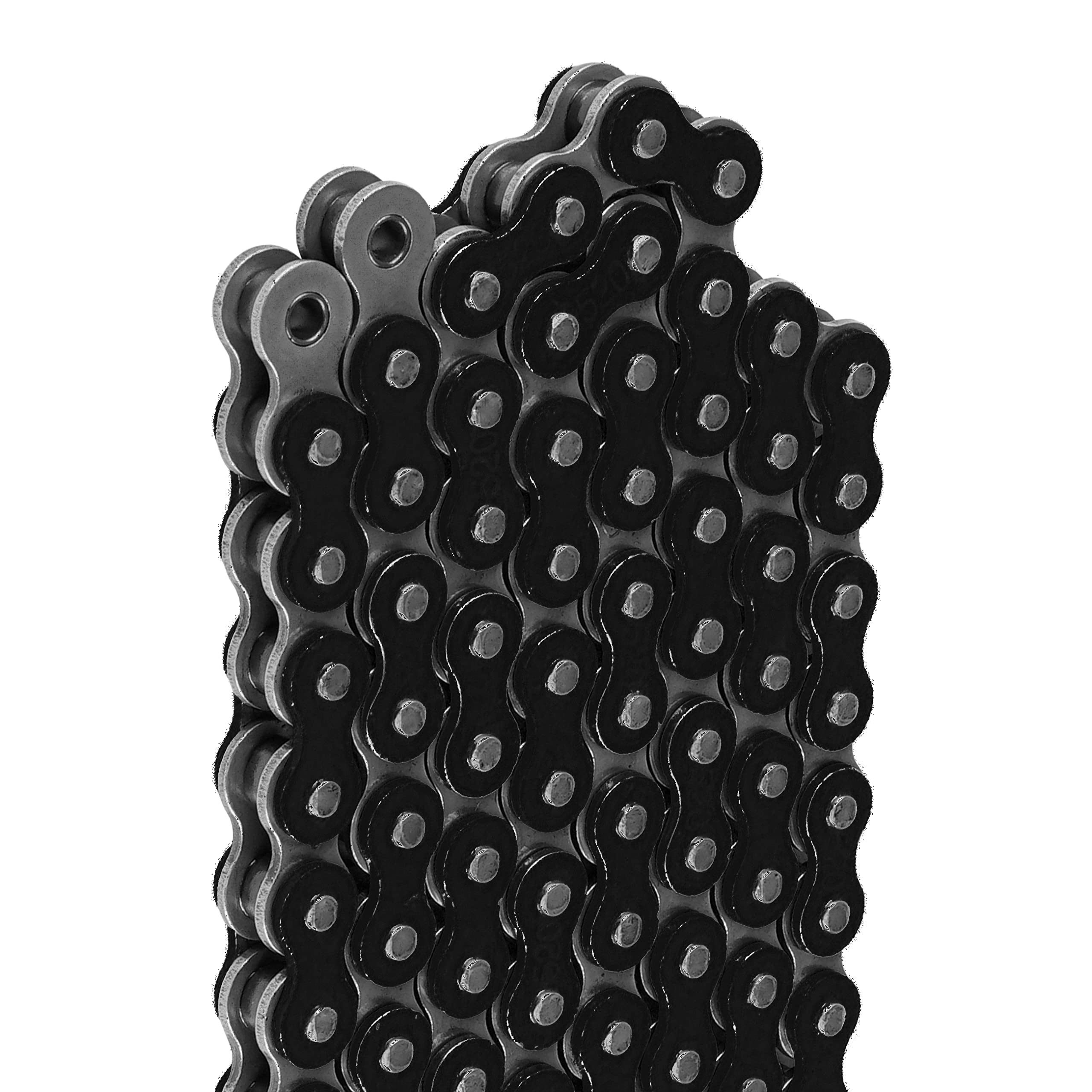 Caltric Balck 520-Pitch 120-Links Non-Oring Drive Chain Compatible With Atv/Utv/Quad/Side X Side/Motorcycle/Dirtbike/With Rivet And Clip On Master Links