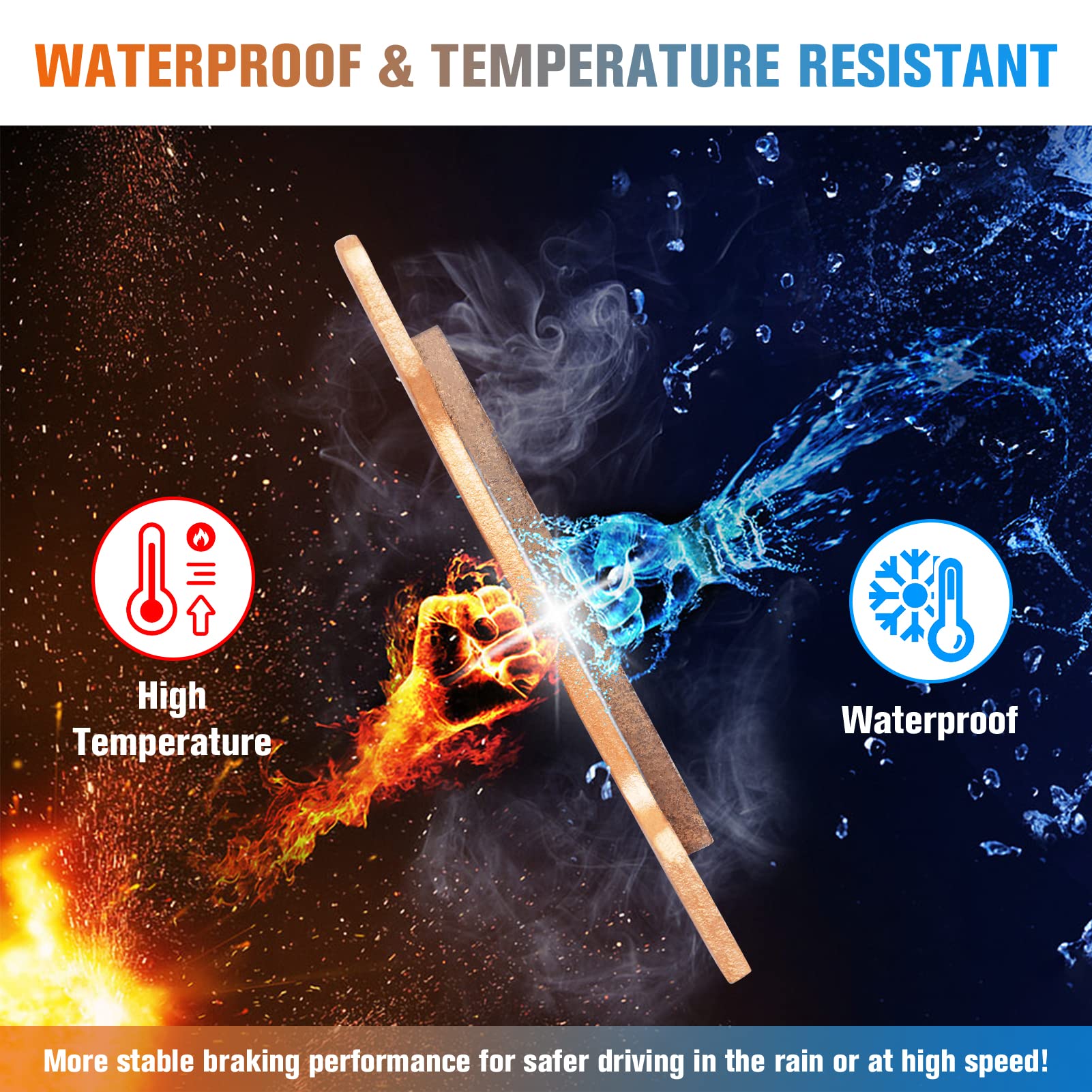 Youxmoto Ceramic Brake Pads 2008-2022 Fit For Harley Road King/Electra Glide/Street Glide, Front and Rear Brake Pads, Fit For Ha