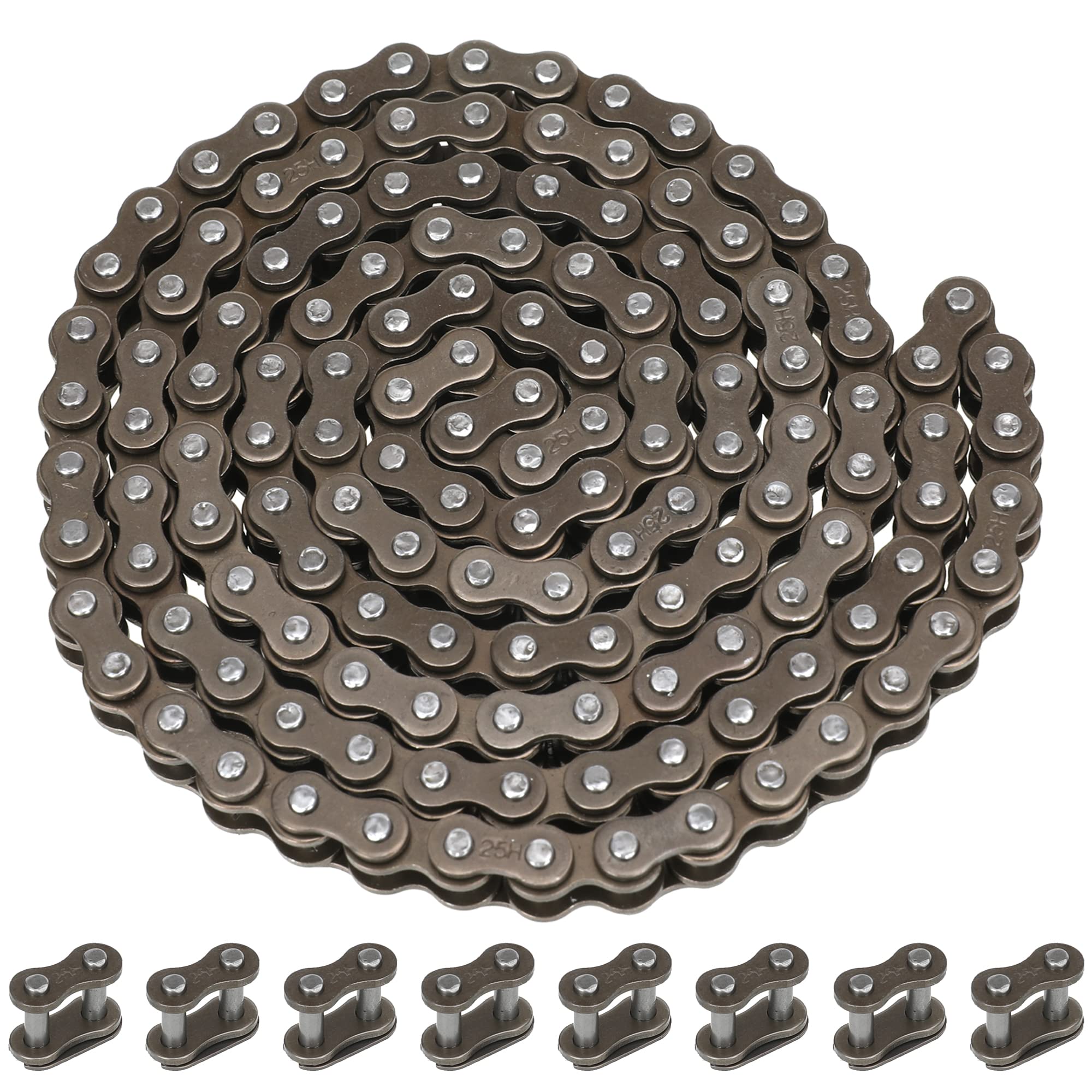 GREHUA 25H Chain 132 Link for Razor MX500 MX650 Dirt Rocket RSF650 SX350 SX500 SX650 Mcgrath Electric Motocross Dirt Bike XRF500