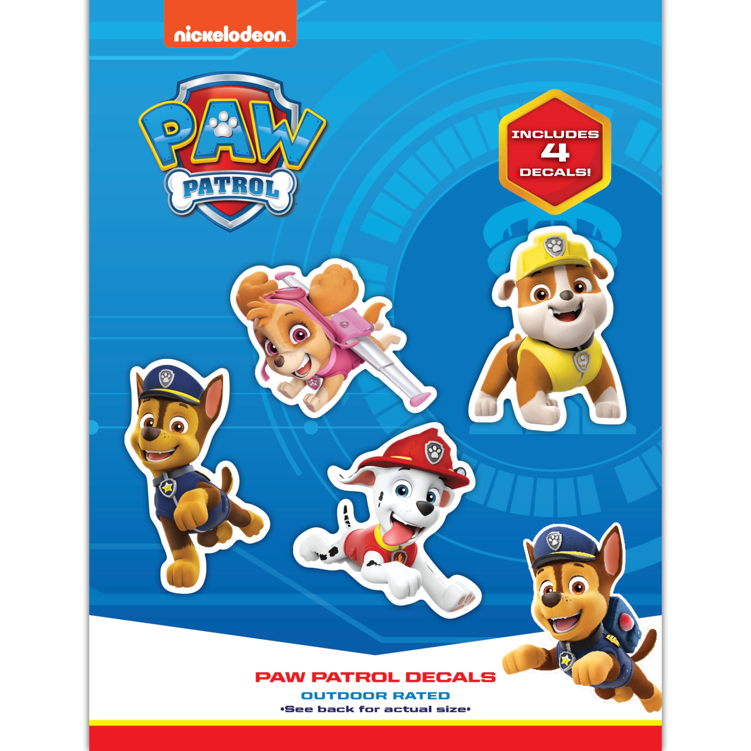 Paw Patrol Decals - Set Of 4 Stickers Chase, Skye, Marshall, Rubble For Kids And Adults - Vinyl Decals For Laptop, Tumbler, Wate