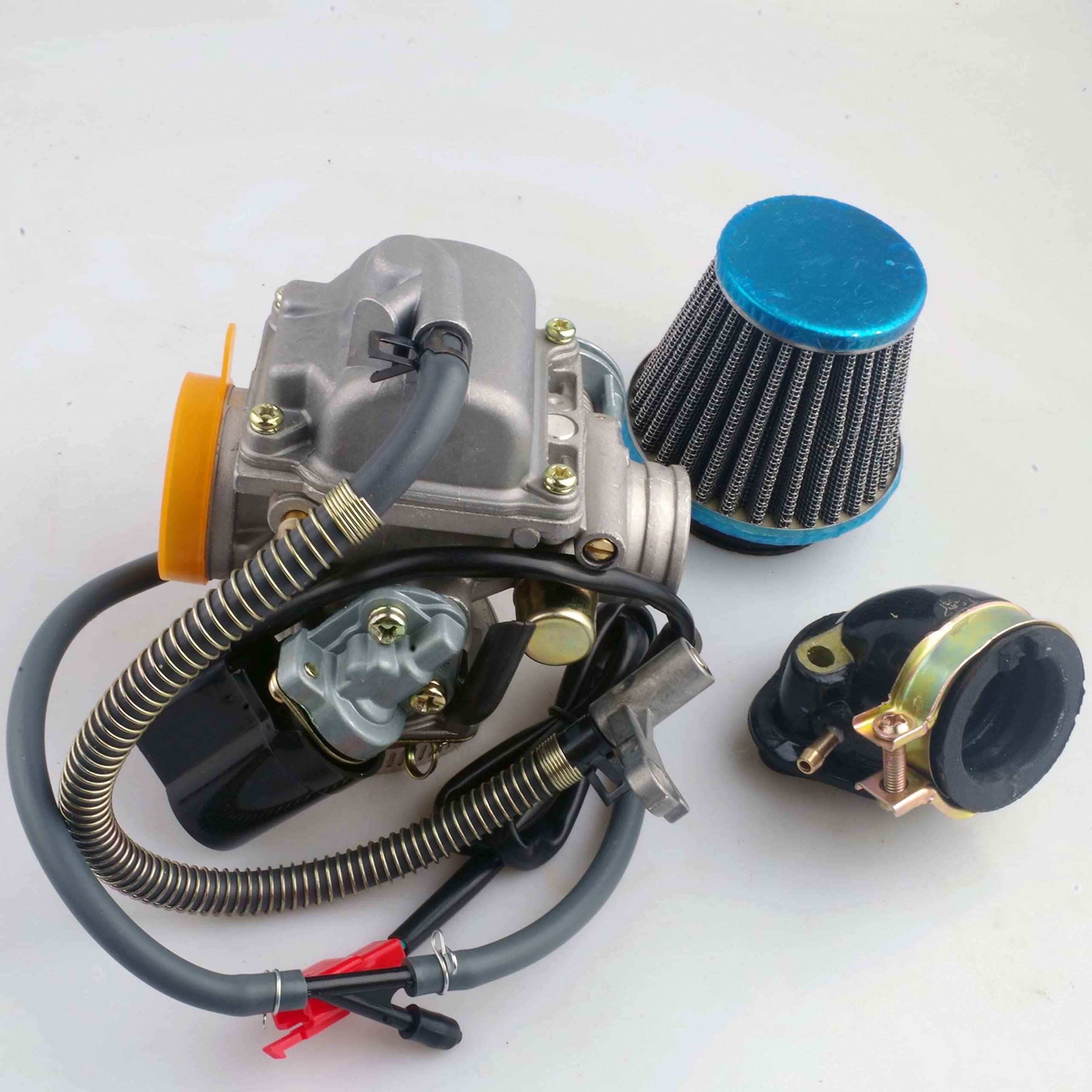 Dosens 150Cc Carburetor Compatible With Gy6 4 Stroke Engines Electric Choke Motorcycle Scooter 152Qmj 157Qmi With Air Filter Int