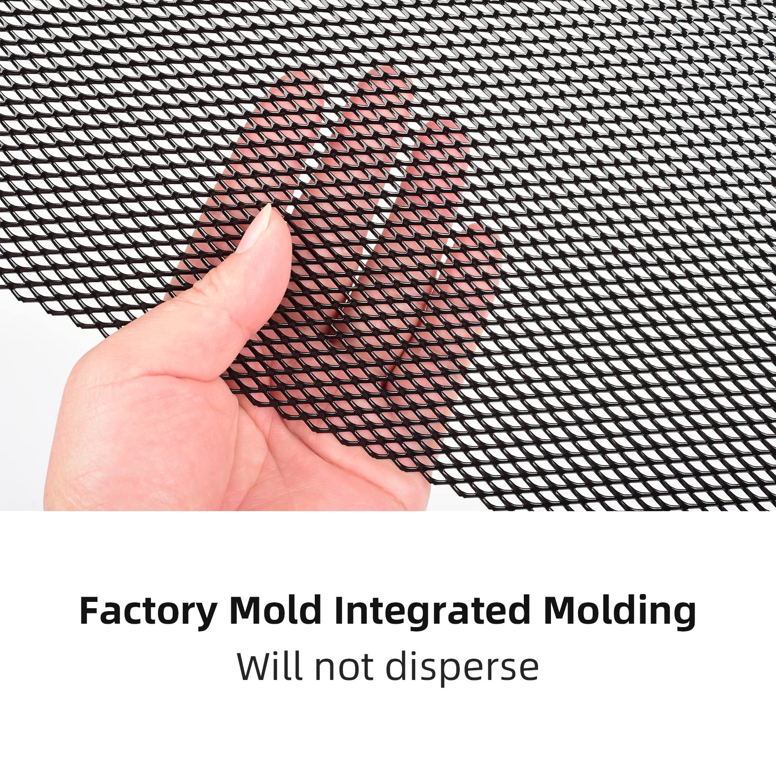 Aggauto Universal 13 ''X13 '' Car Grill Mesh - Aluminum Alloy Automotive Grille Insert Bumper Rhombic Hole 3X6Mm, 3Pcs One Of Th