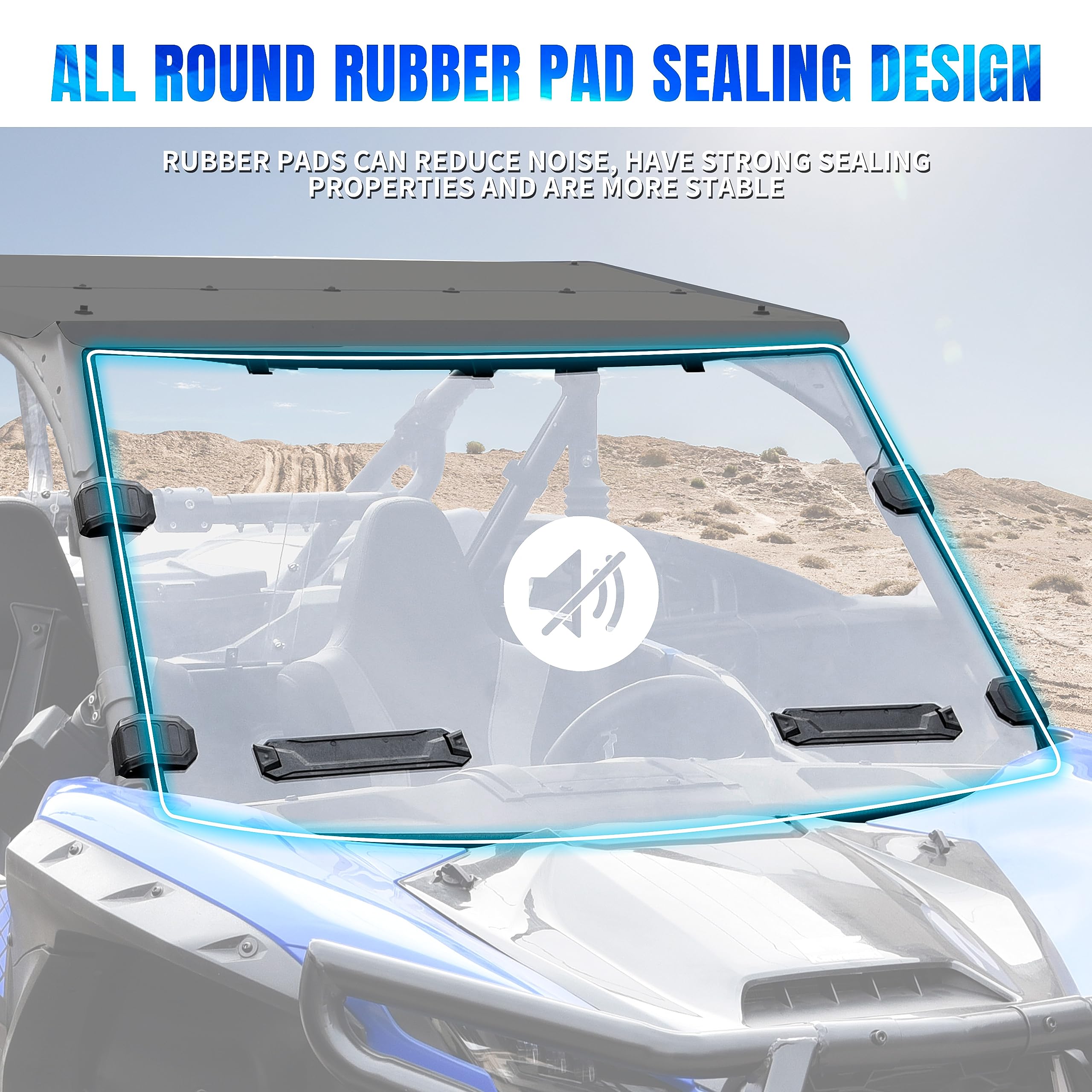 KATIMOTO Vented Front Full Windshield for Teryx KRX 1000 20-25, Heavy-Duty Scratch Resistant Hard Coated Poly Front Full Windshi