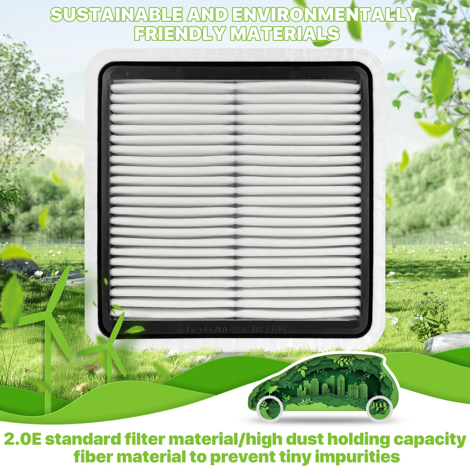 Wisamic Engine Air Filter Compatible With Subaru: Outback(2005-2018), Forester(2009-2018), Legacy(2008-2018), Wrx(2015-2018), Xv Crosstrek (2013-2015), Tribeca(2006-2014), Wm997, Replace Ca9997