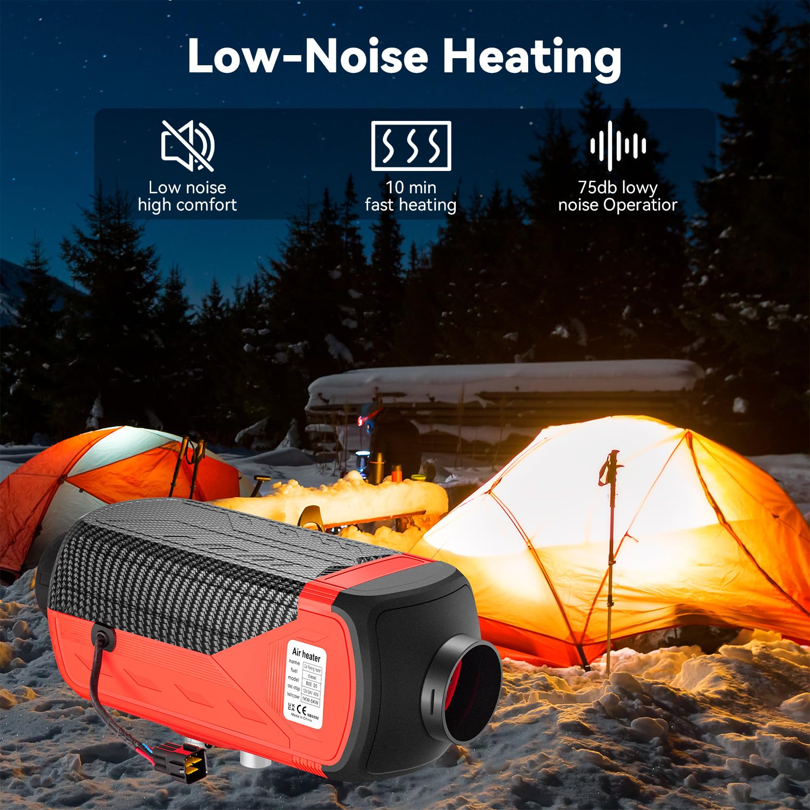 ChuBu Diesel Heater 8KW, Portable 12V Car Air Kit w/Wireless Remote Control LCD Display 5L Tank Muffler Fast Heating Defrost Def