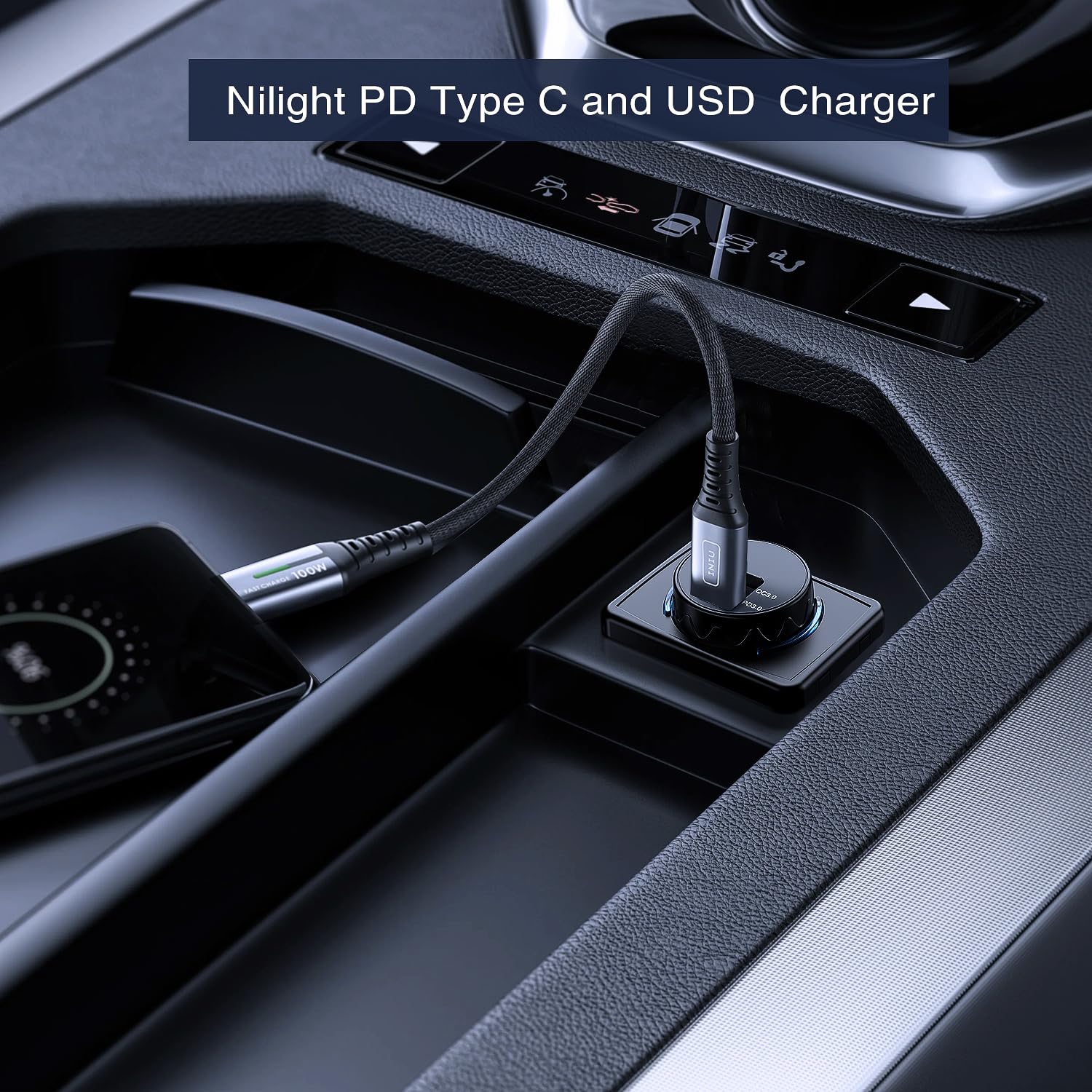 Nilight Quick Usb Socket 12V 24V Pd Type C And Usb Connector 3A Car Outlet With Waterproof Cover Spring Cap Led Light Dual Outle