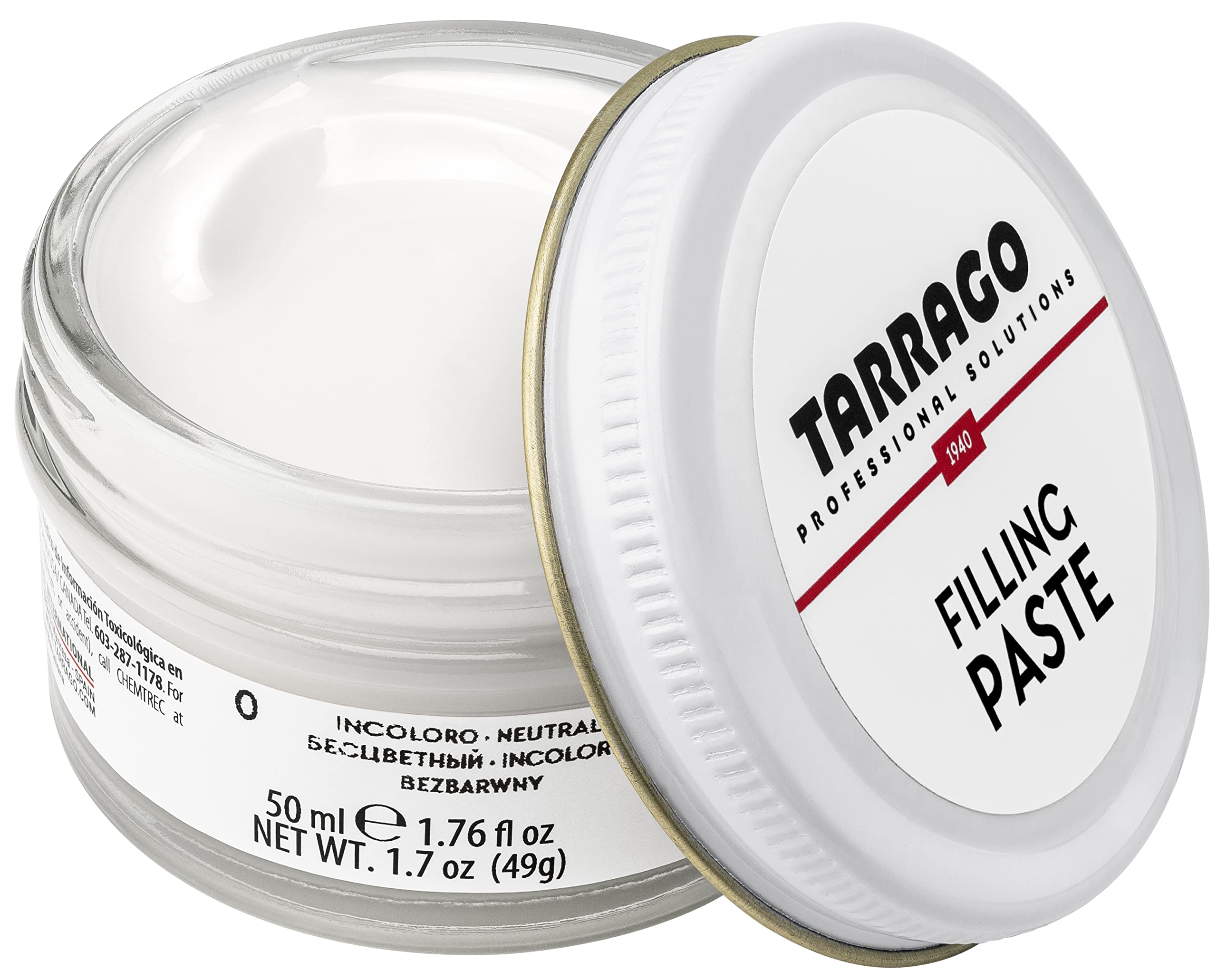 Tarrago Filling Paste - 50ml Leather Filler Repair Compound - Leather Restoration Crack, Burns, Tears, Holes Filler for Car Seat