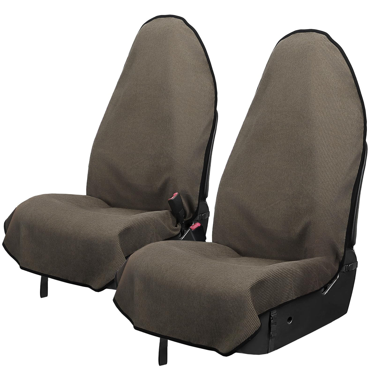 Waterproof Car Seat Cushion Set All Weather Coffee - Premium Car Seatcovers With Slip Resistant Backing For Front Seats In Cars