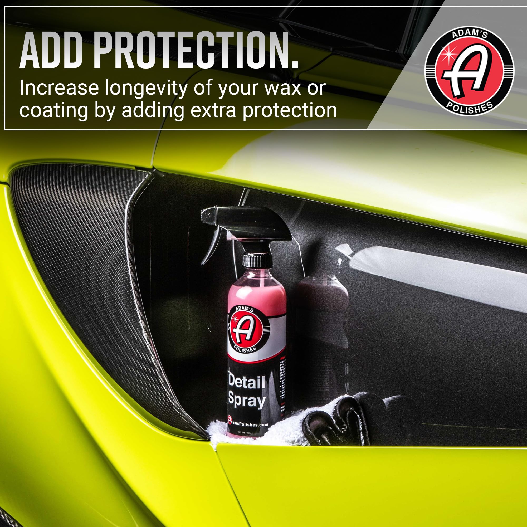 Adam's Polishes Detail Spray - 5 Gallon Quick Waterless Car Cleaner, Enhances Shine & Gloss, Model DET500