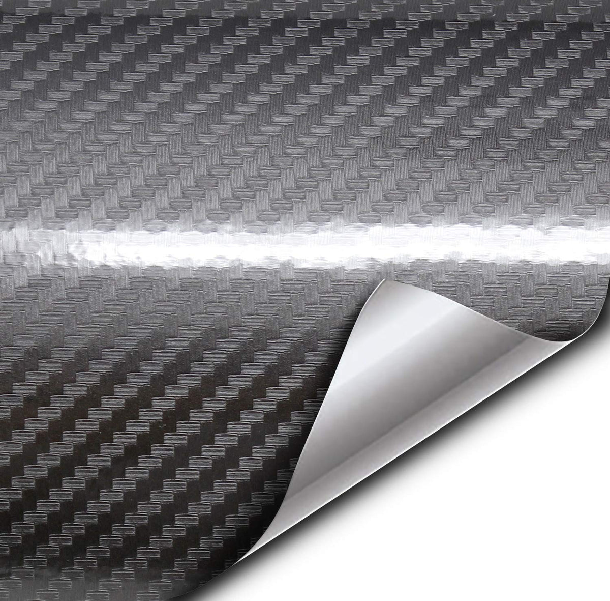 Vvivid Epoxy High Gloss Carbon Vinyl Automotive Wrap Film Diy Easy To Install No Mess (2Ft X 5Ft, Grey)
