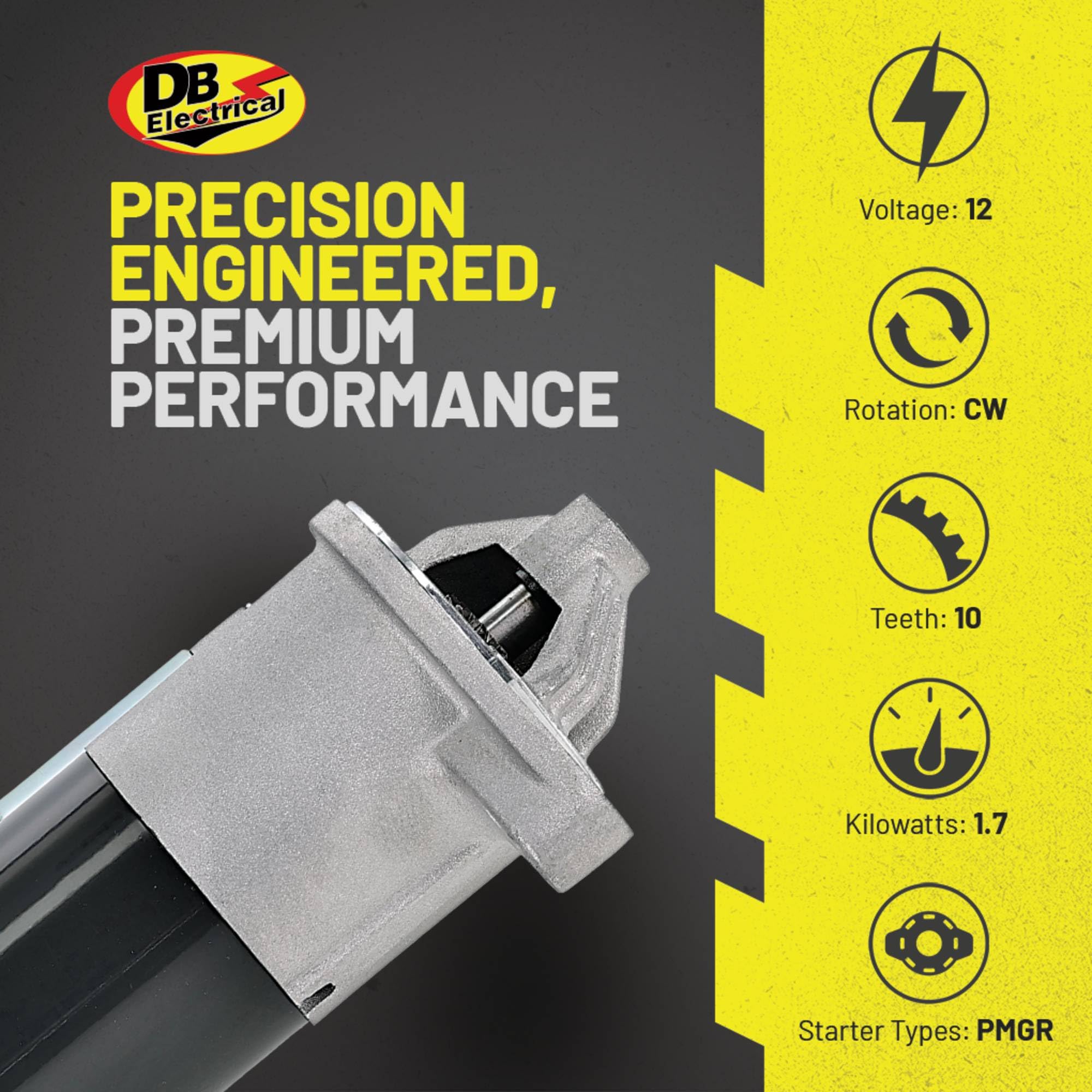 Db Electrical 410-48015 Starter Compatible With/Replacement For Jeep 4.0L Cherokee 1987-1998 4.0L Grand Cherokee 1993-1998 5.9L