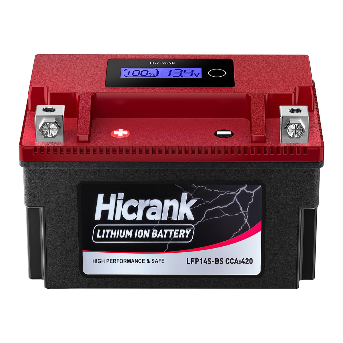 YTZ14S Lithium 12V 6Ah 420CCA LiFePO4 Motorcycle Battery, Powersports Battery for Honda KTM Yamaha Harely, Built in BMS, Fit ATV