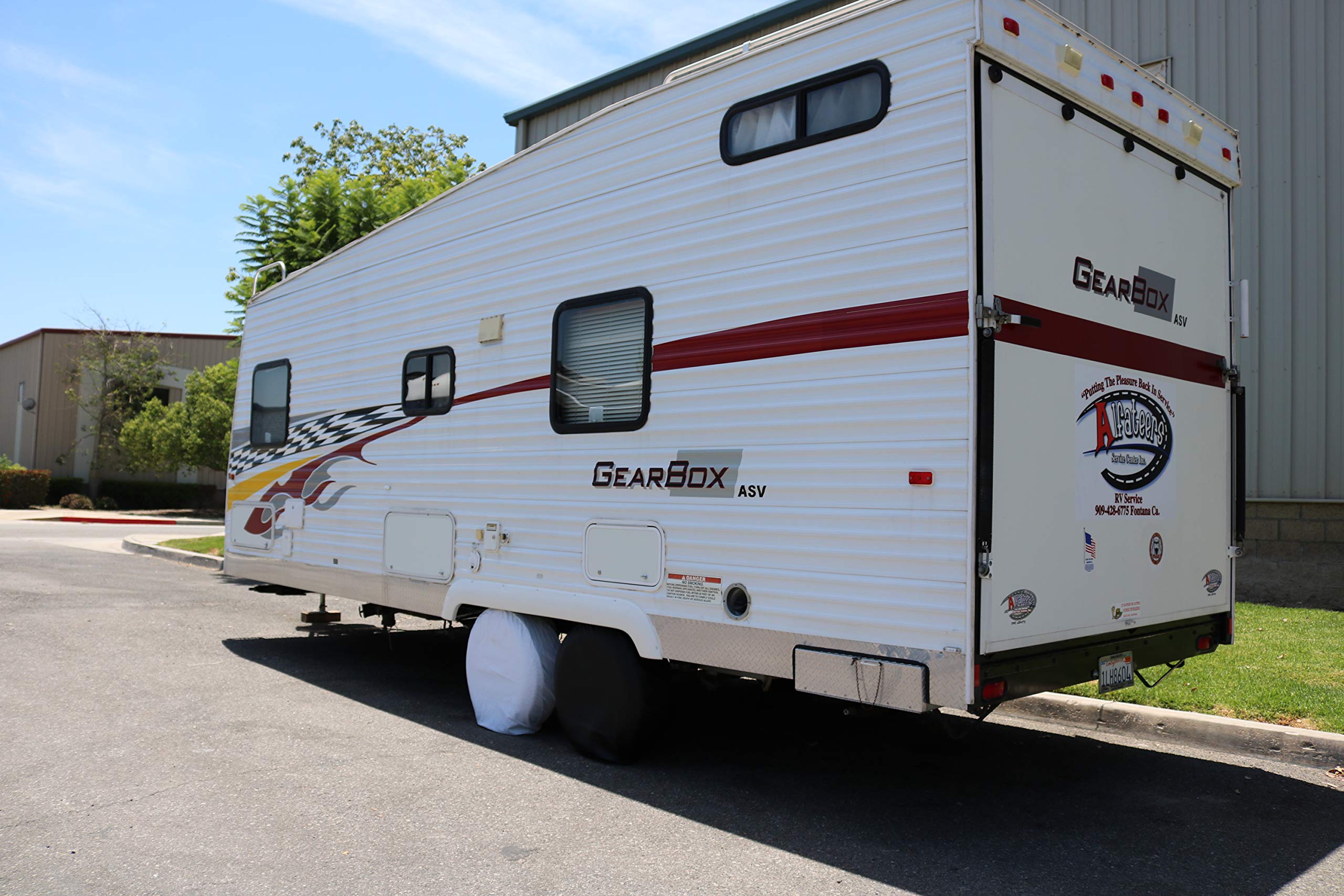 Leisure Coachworks Tire Covers For Rv Wheel, Set Of 4: Motorhome, Wheel Covers Waterproof Soft Vinyl Tire Protectors Tire Covers