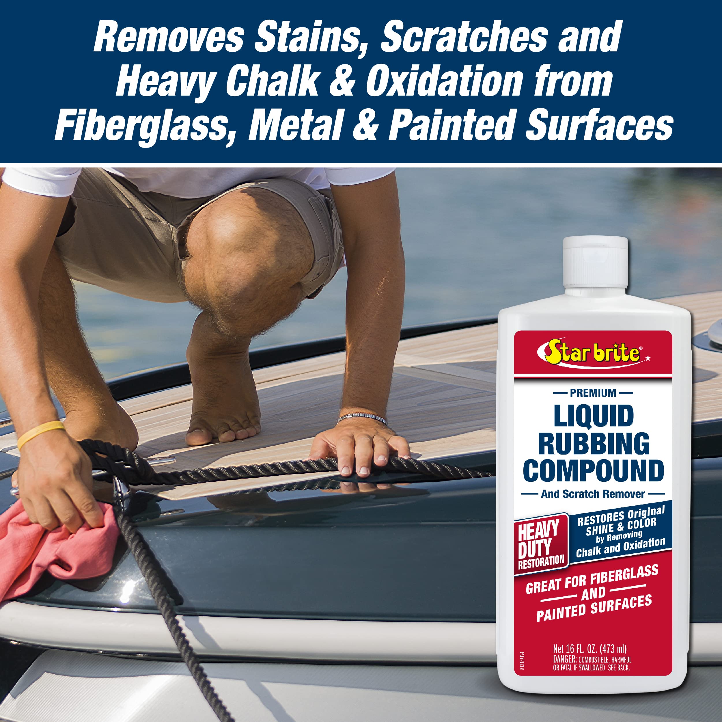 STAR BRITE Liquid Rubbing Compound For Heavy Oxidation - 16 OZ (081318)