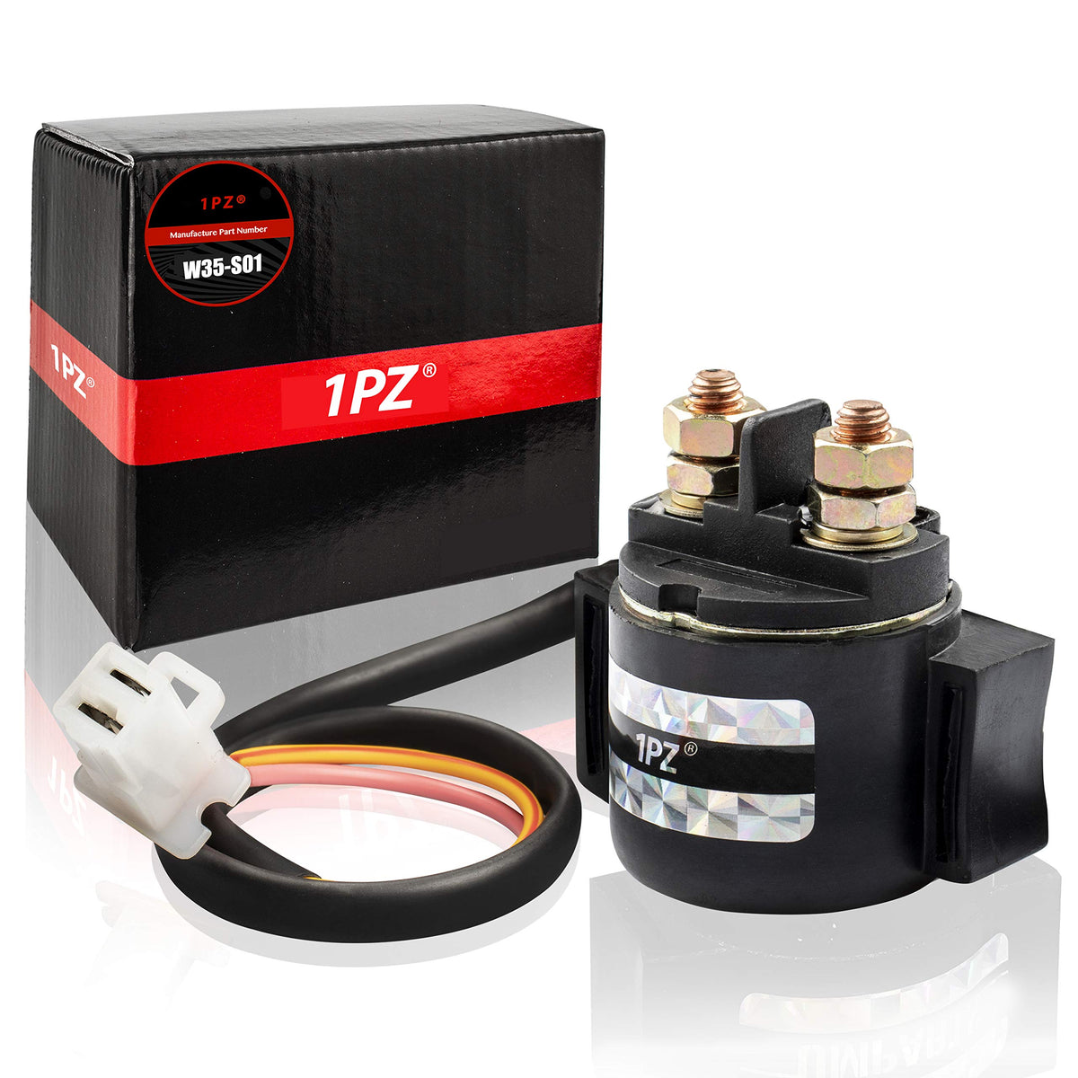 1PZ W35-S01 Premium Starter Solenoid Relay Replacement for Yamaha Warrior 350 YFM350 1987 1988 1989 1990 1991 1992 1993 1994 199