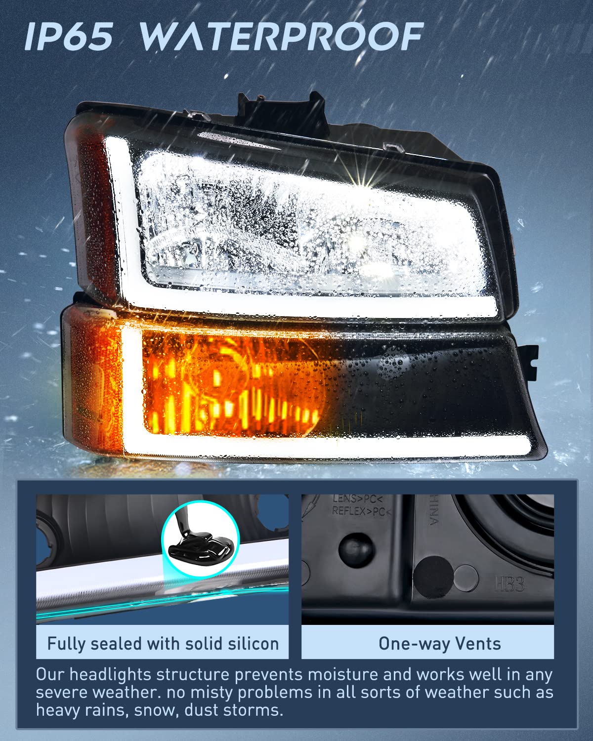 Nilight Headlights Assembly Led Drl For 2003 2004 2005 2006 Chevy Silverado Avalanche 1500 2500 3500/2007 Chevrolet Silverado Cl