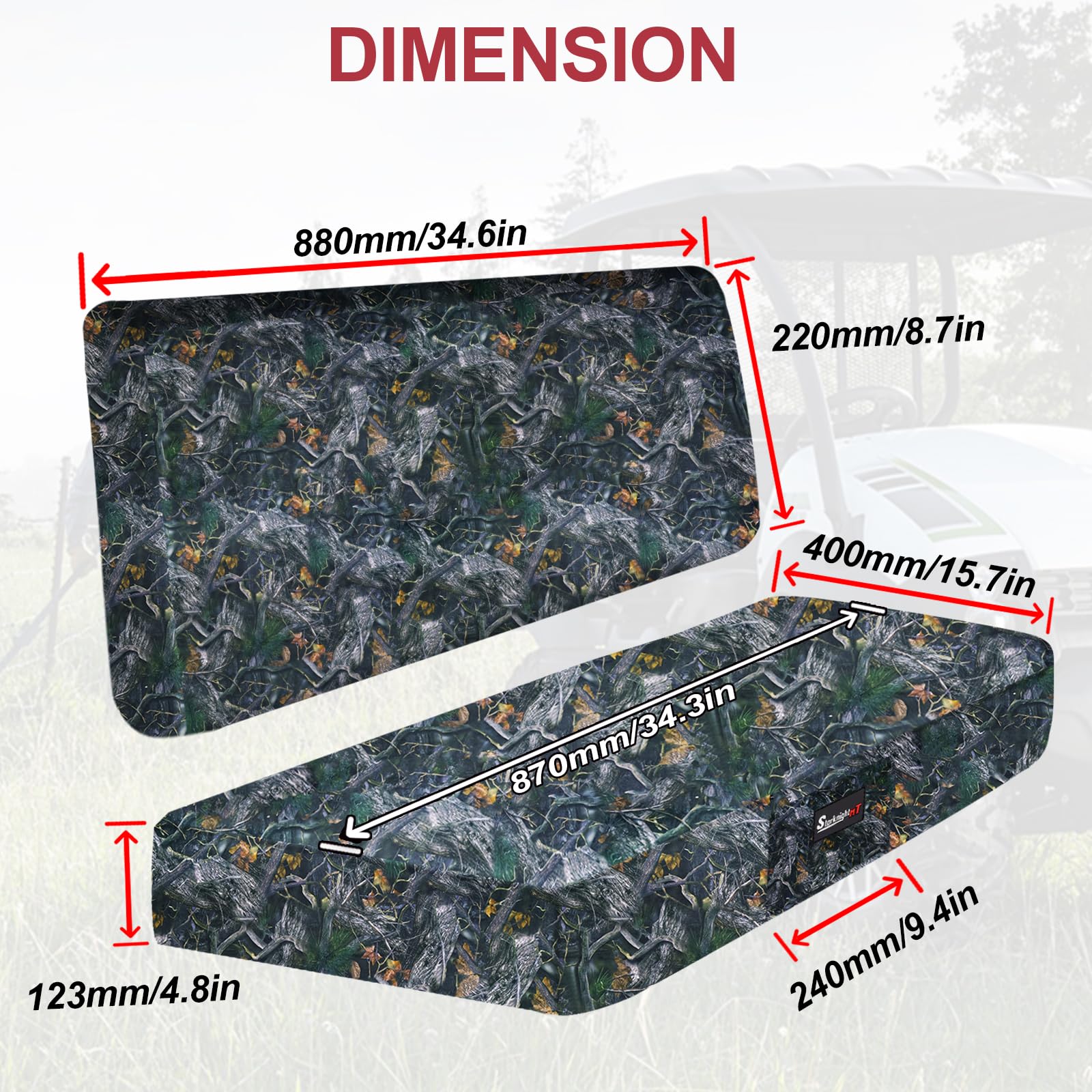 StarknightMT Mule 610 Seat Covers, Mule Seat Covers Compatible with Kawasaki Mule 600 610 Durable 1680D Fabric with Waterproof P