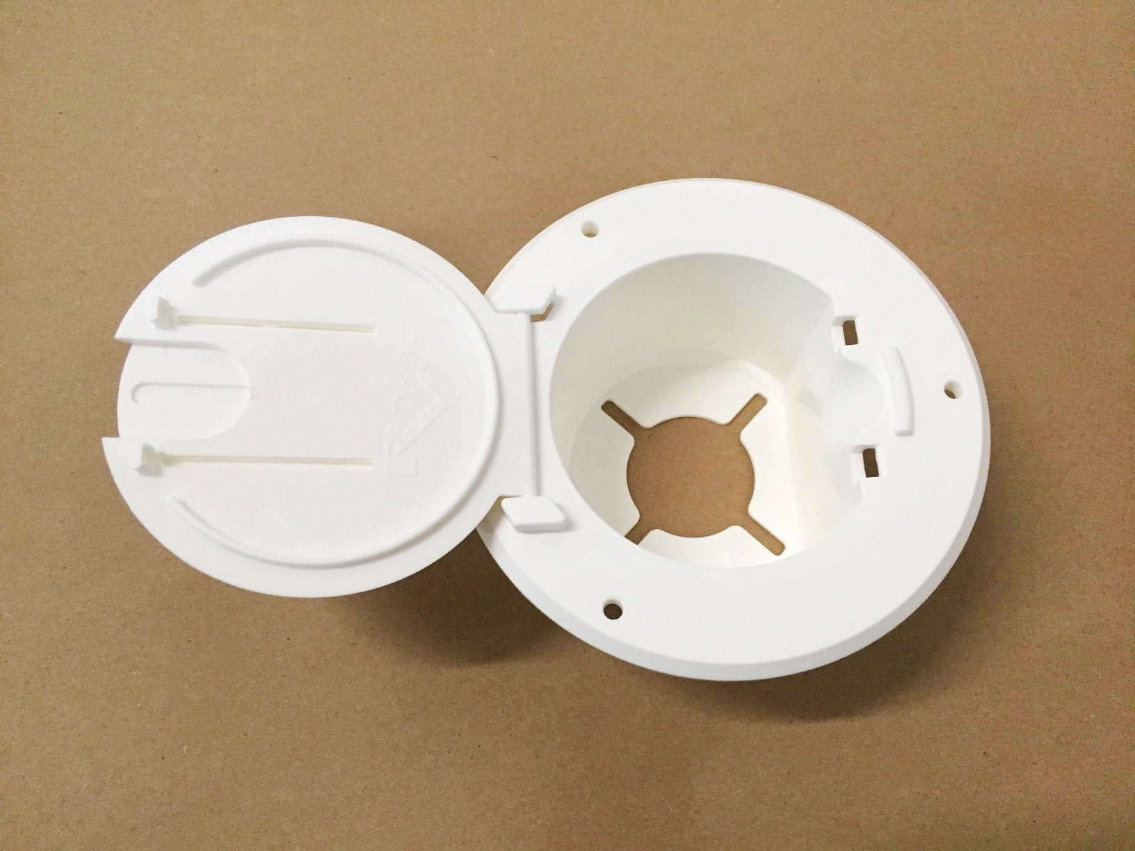 Valterra White Electric Power Cord Small Round Cable Hatch 3&quot; Cutout RV