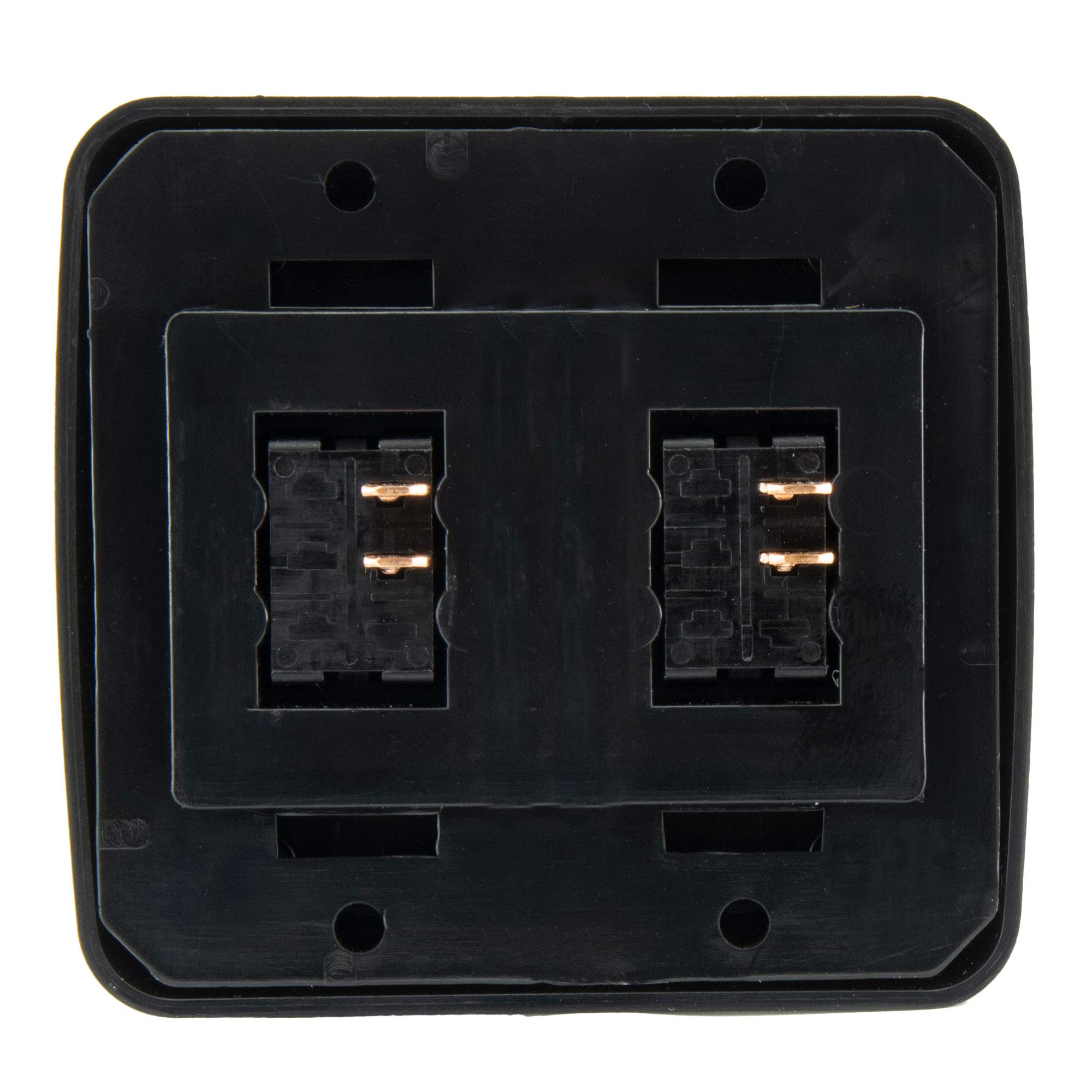American Technology Components Double Spst On-Off Switch With Bezel, 12-Volt, For Rv, Trailer, Camper (Black)