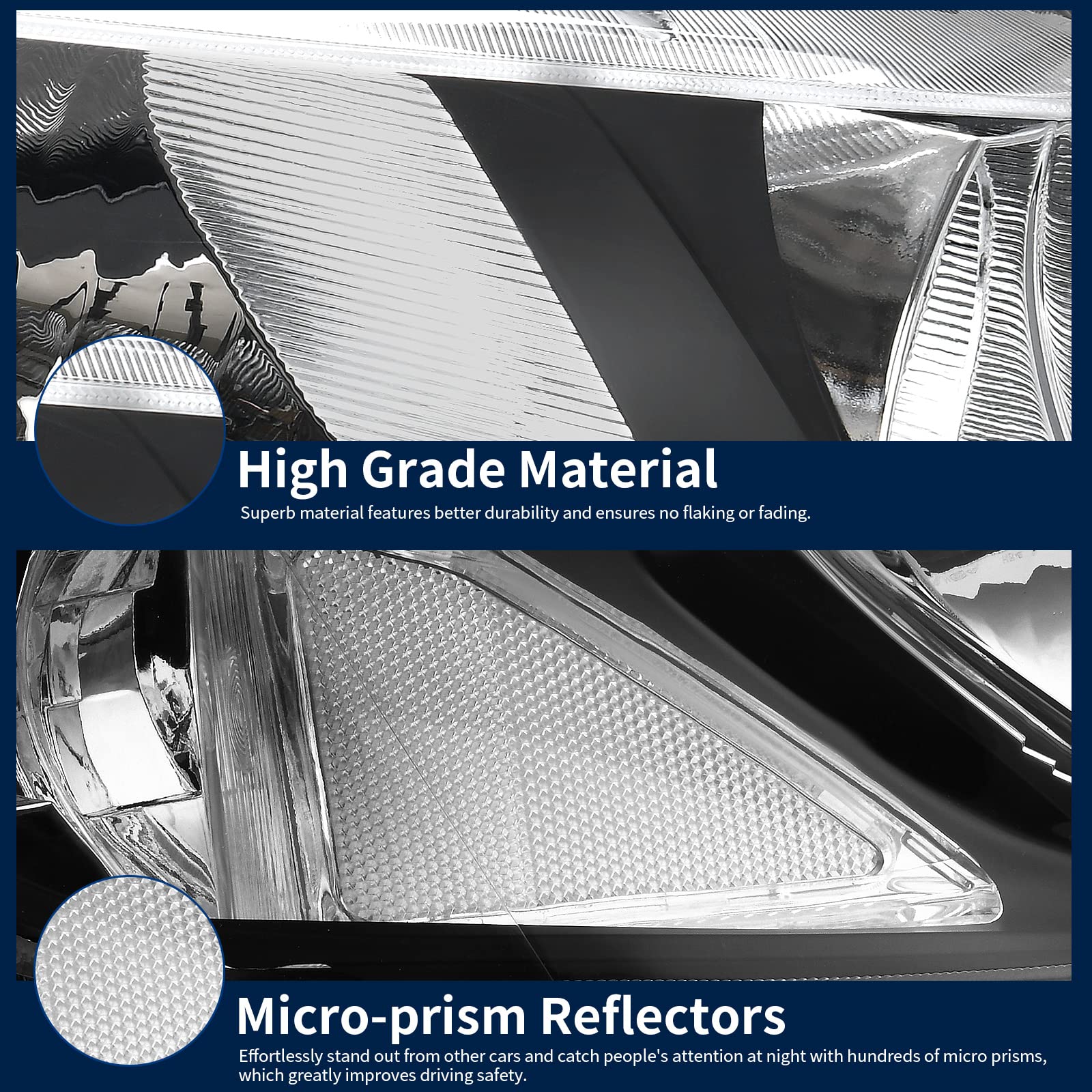 Autosaver88 Headlight Assembly Compatible With 2006 2007 2008 2009 2010 2011 Civic Sedan 4-Door Headlamp Clear Lens