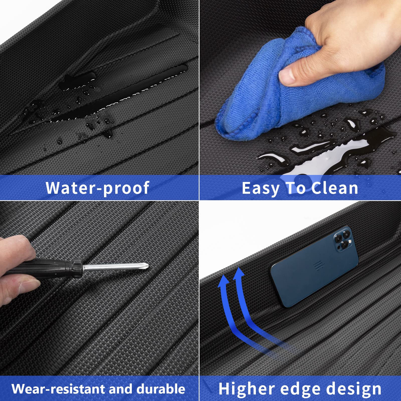 Powoq Floor Mat Compatible With 2022-2025 Honda Civic Sedan Trunk Mat Cargo Liner Tpe Trunk Liner Replacement For 2022-2024 2025