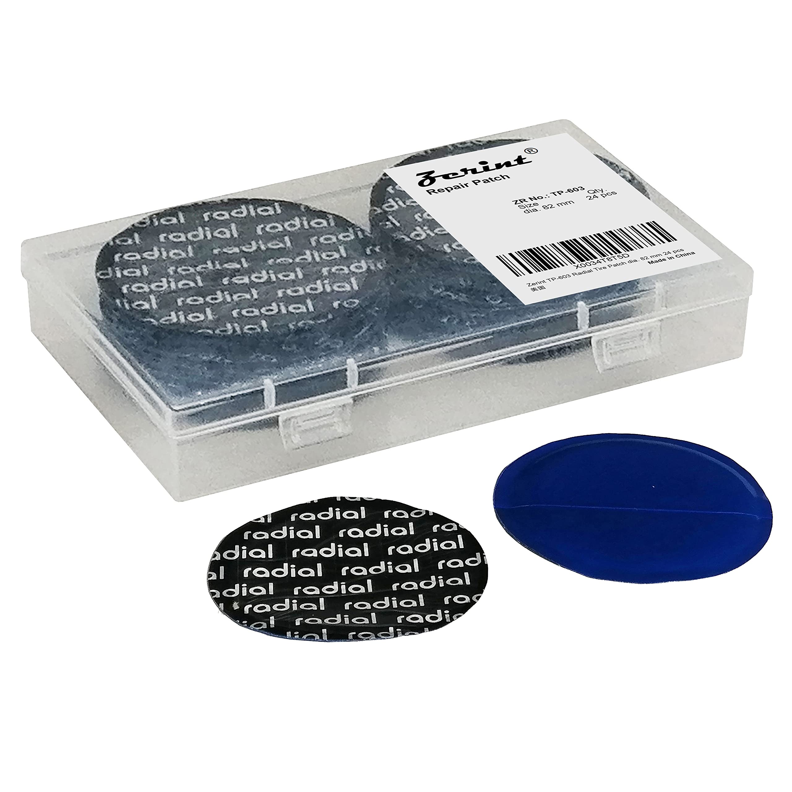 ZERINT TP-603 Radial Tire Patch Dia. 3 1/4'' (82 mm) 24 pcs