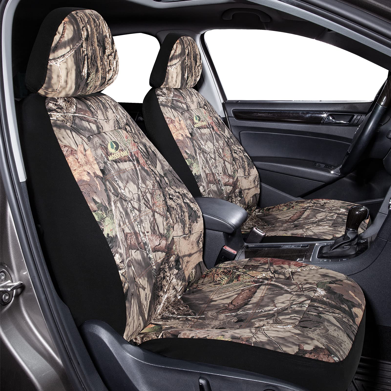 Mossy Oak Camo Seat Covers Low Back - Made With Cotton Twill, Airbag Compatible, Universial Fit Most Bucket Seats - Official Lic