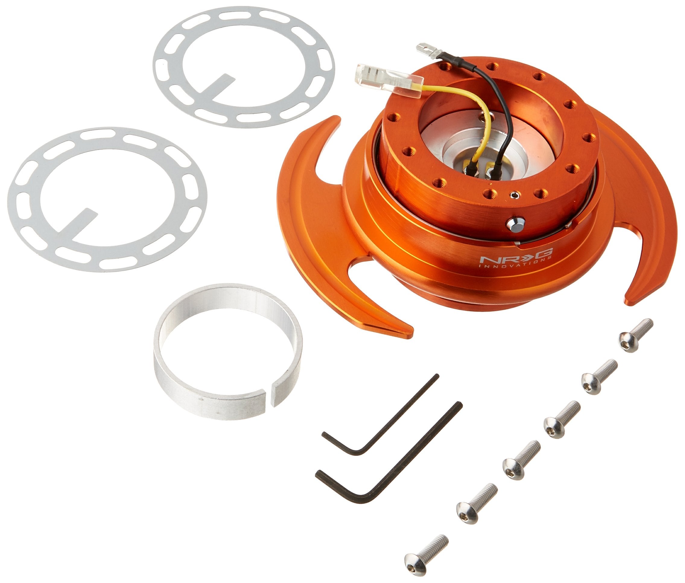 NRG Innovations SRK-650OR Quick Release Kit (Orange Body/Orange Ring with Handles)