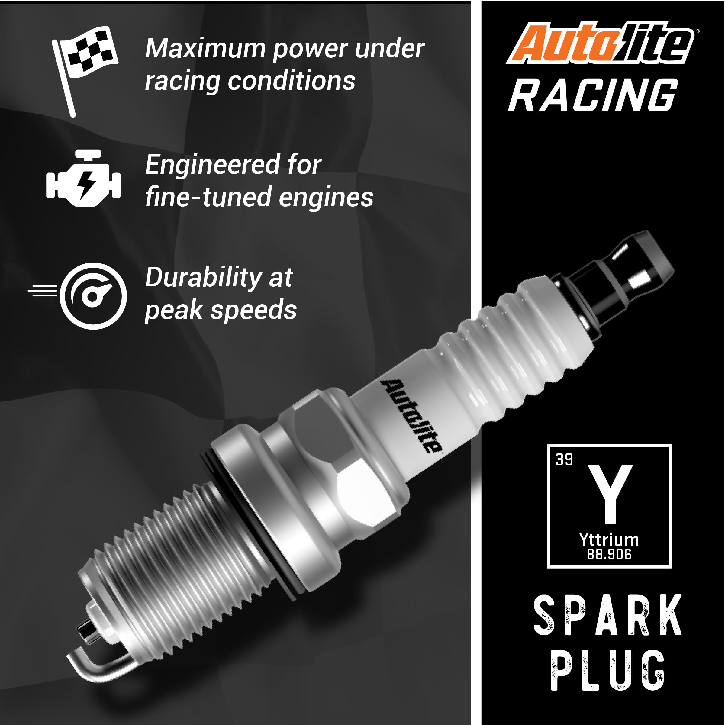 Autolite Ar3923-4Pk High Performance Racing Resistor Spark Plug, Pack Of 4