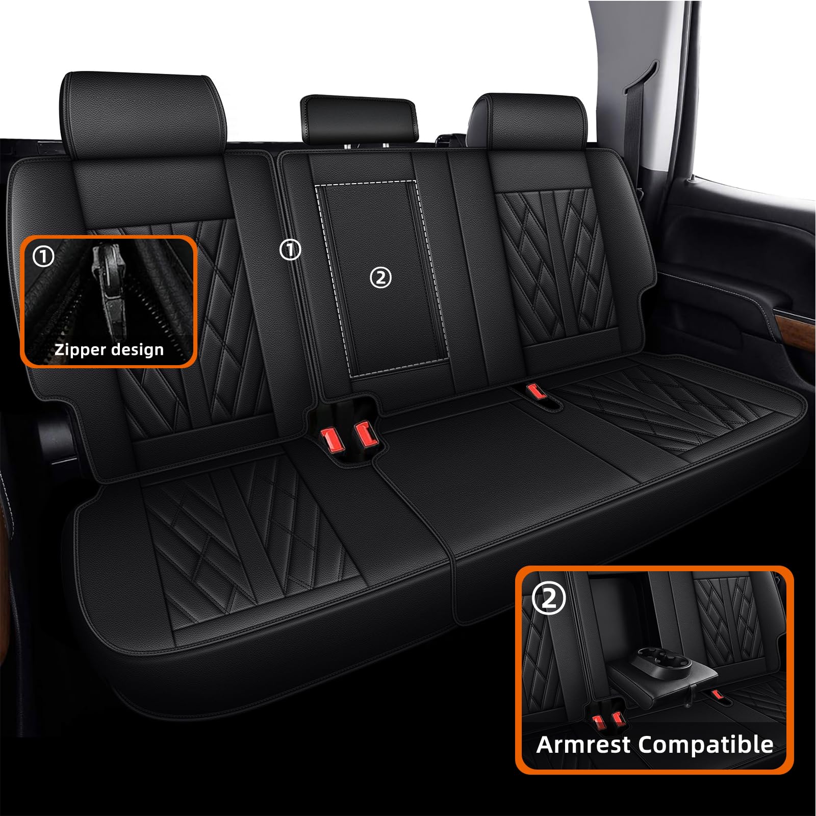 Ttx Lighting Seat Covers Fit For 2019-2023 2024 Chevrolet Chevy Silverado Gmc Sierra 1500 2500Hd 3500Hd Trail Boss Z71 Crew Doub