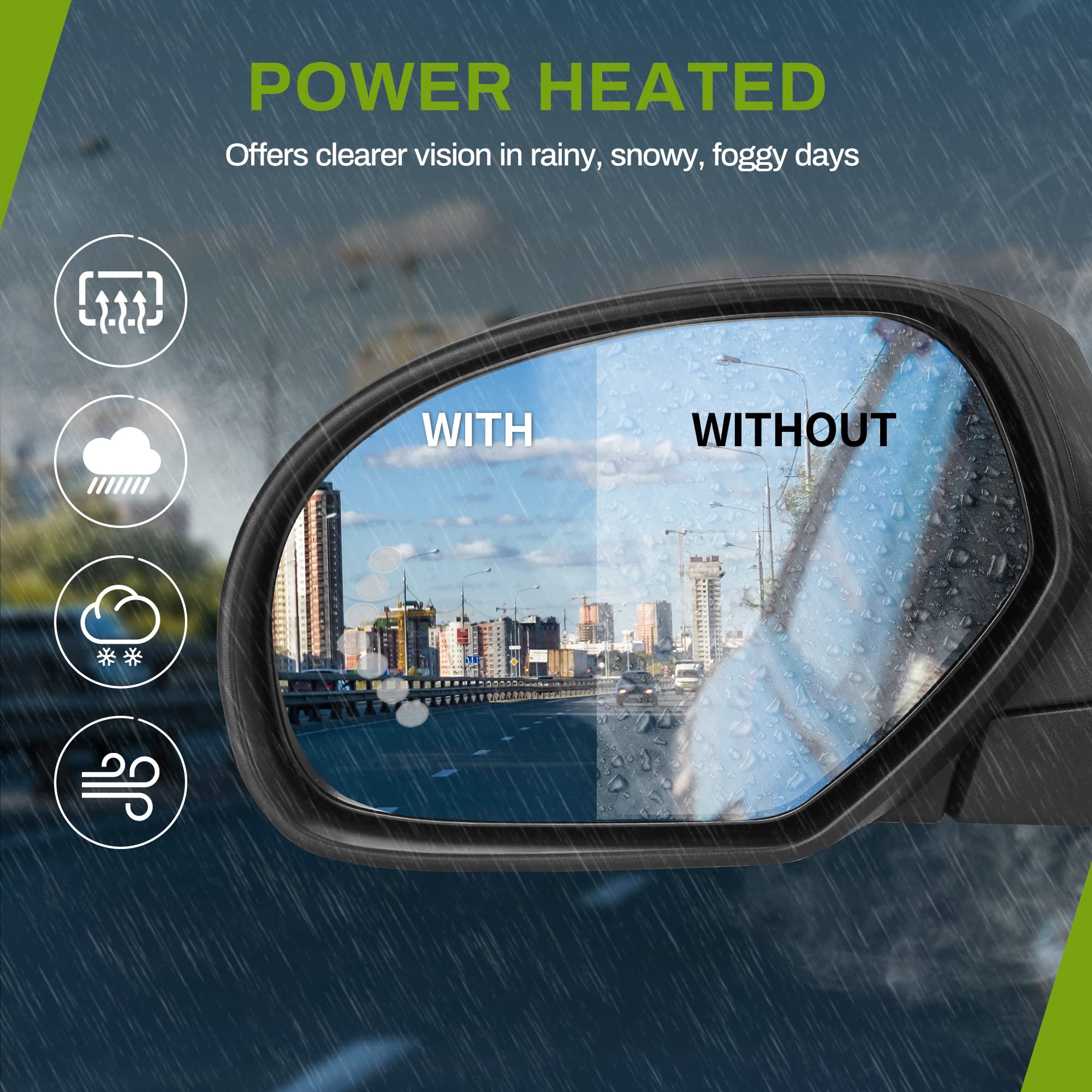 Autosaver88 Left Driver Side Mirror Compatible With 2007-2013 Chevy Silverado Gmc Sierra(07 New Body), Power Adjustable Door Mir