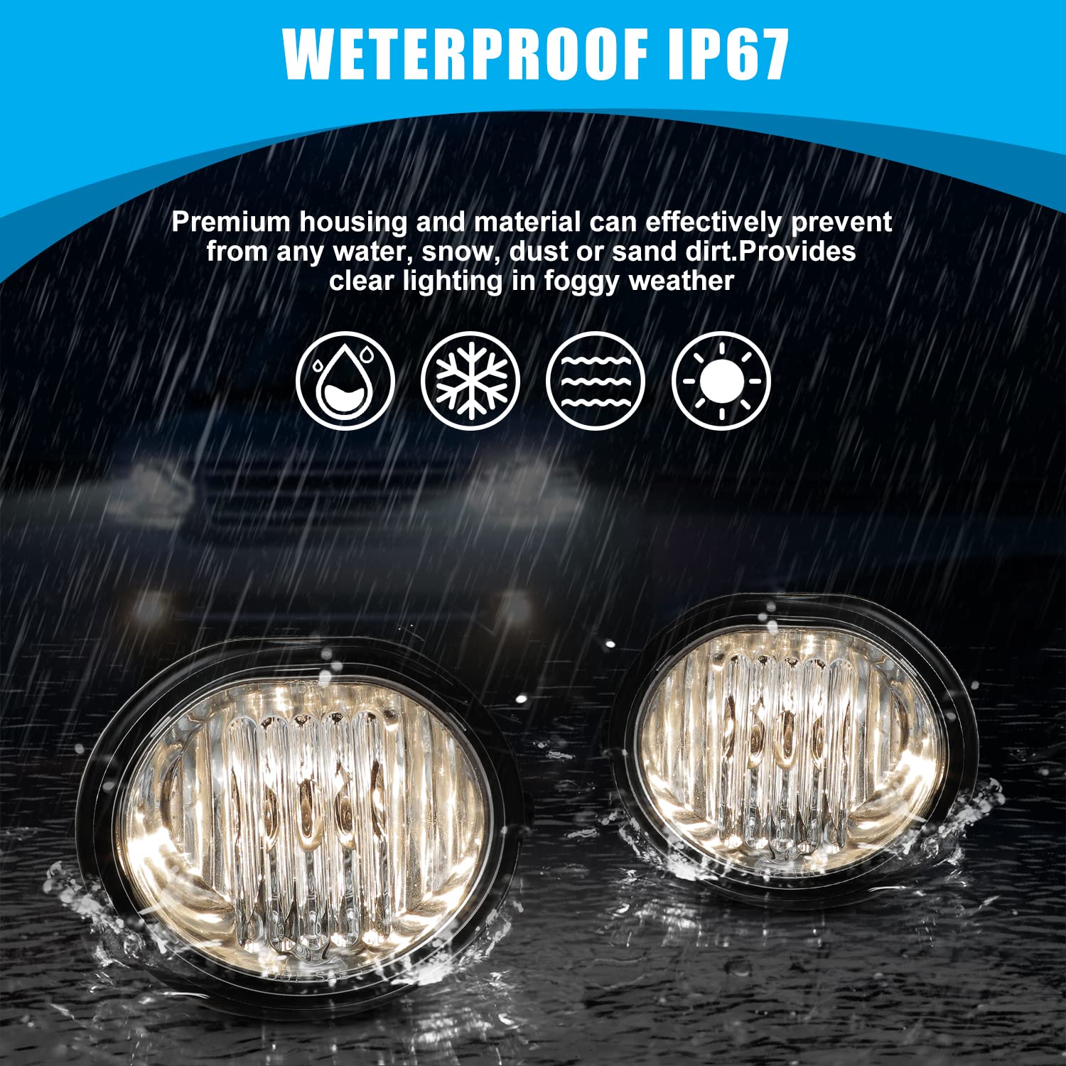Cpw Oem Fog Lights Assembly Fit For 2003 2004 2005 2006 2007 2008 Toyota Matrix/Pontiac Vibe, Driver & Passenger Driving Fog Lamps W/ 9006 Halogen Bulbs (Black Housing Clear Lens)