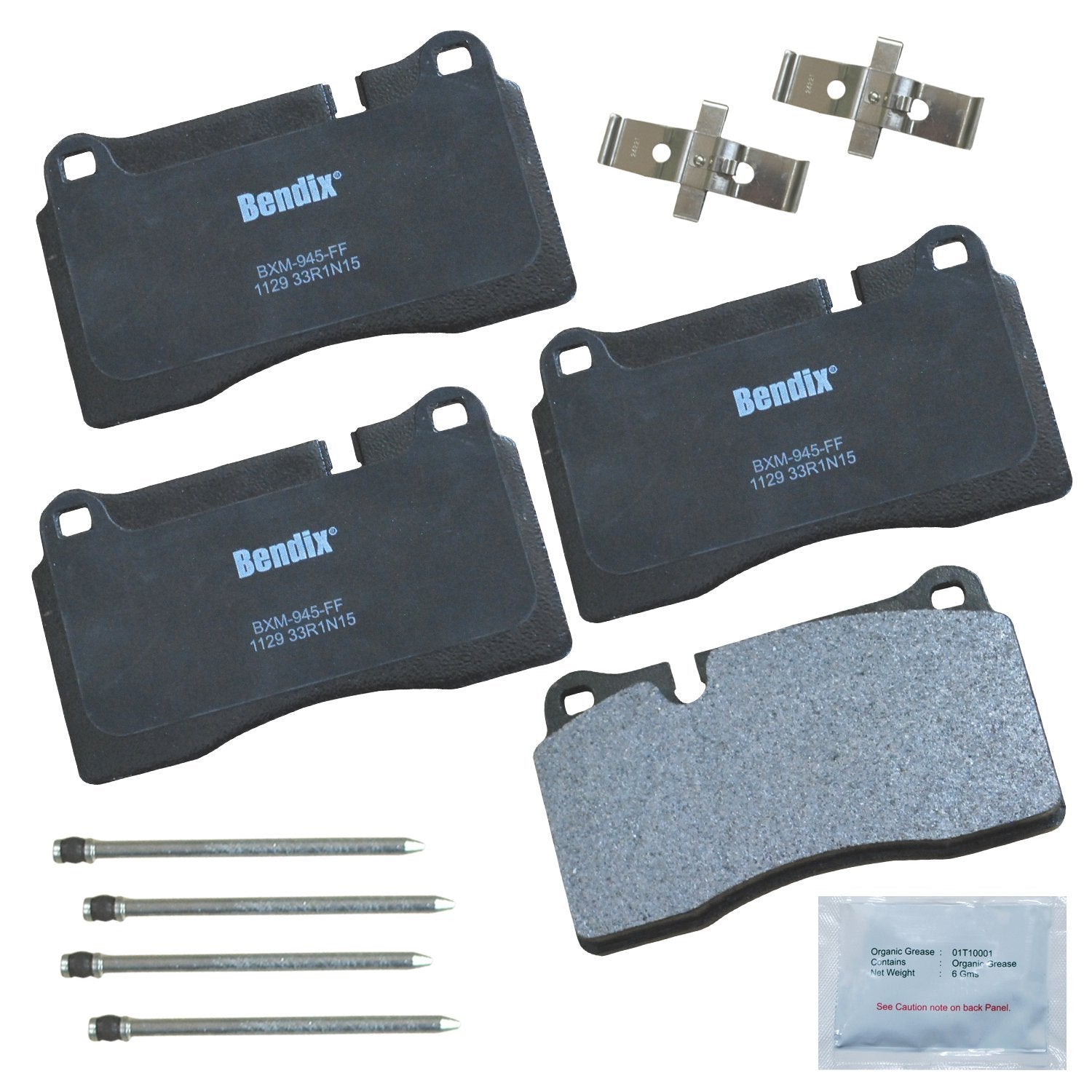 Bendix Priority1 Cfm1129 Semi-Metallic Brake Pads For Chevrolet Camaro 2015-2014, Corvette 2012-2009, Corvette 2019-2015, Ferrar