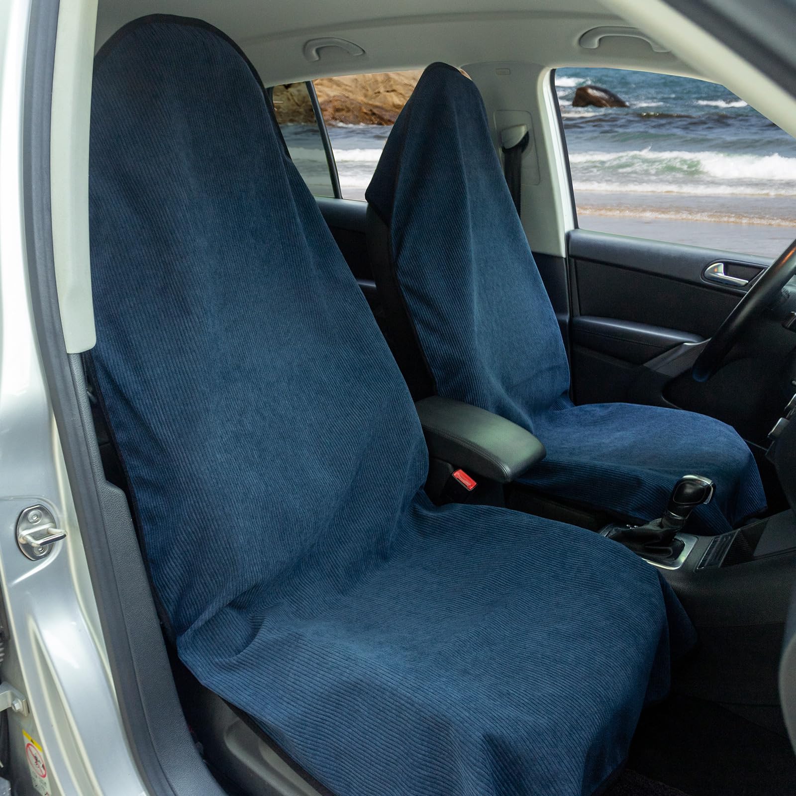 Universal Automotive Waterproof Seat Cover For Cars - Blue Car Seats Protector Set Fit For Vechicles Honda Tesla Ford Toyota - S