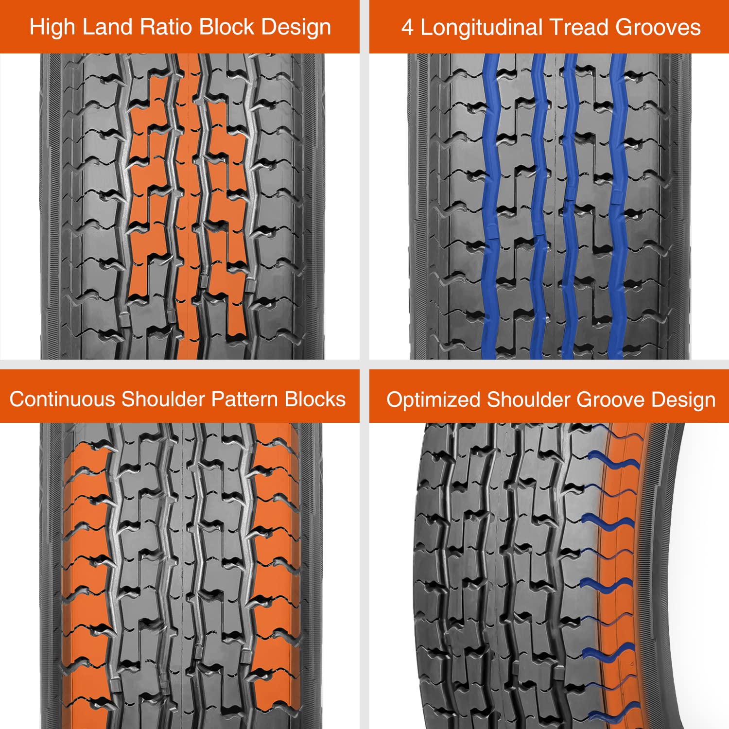 Halberd Set Of 2 Premium Trailer Tires St205/75R15 8Pr Load Range D Heavy Duty 205 75 15 Radial Trailer Tires Improve Traction I