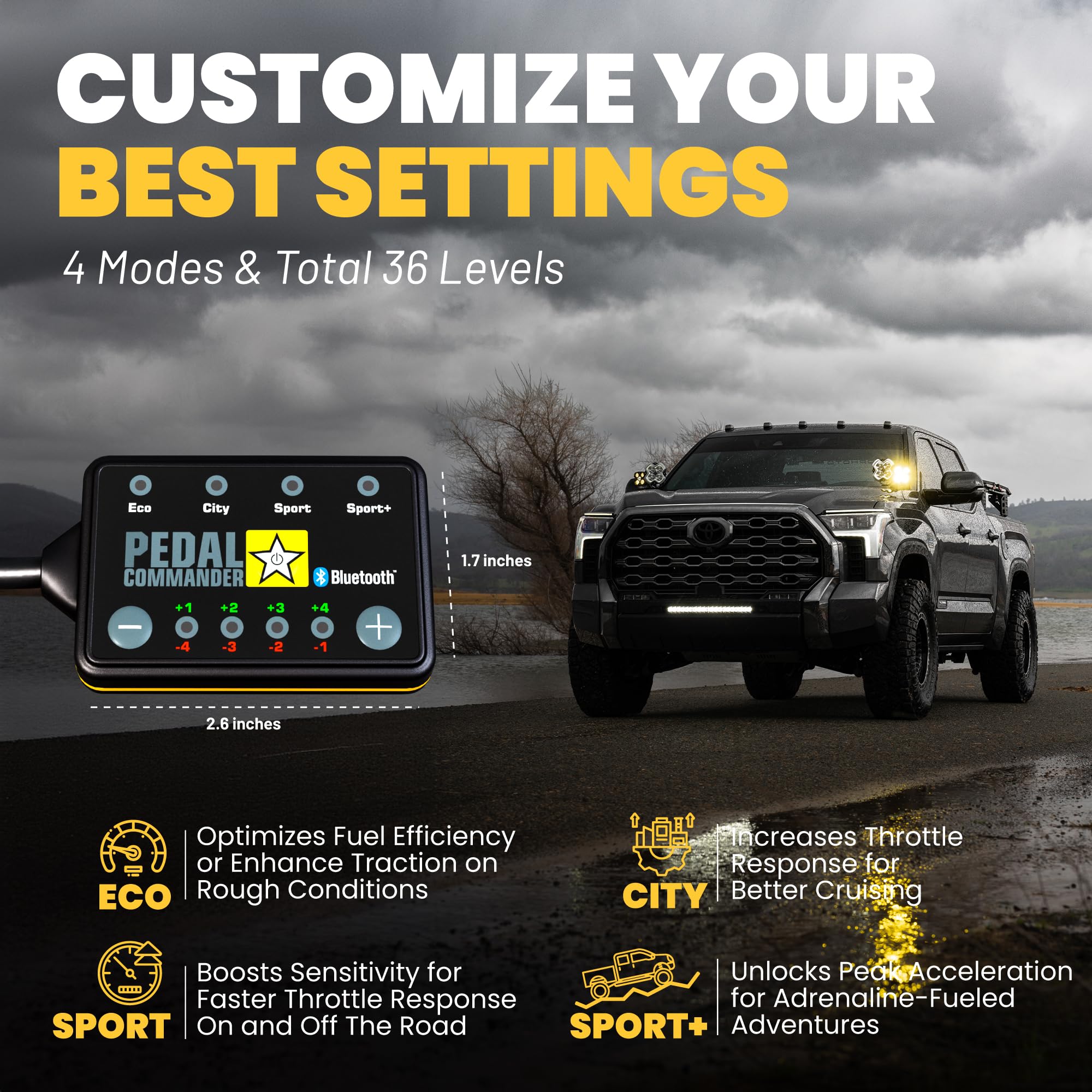 Pedal Commander For Toyota Tundra 2022-2025 Throttle Response Controller - Fits 3Rd Gen, Sr, Sr5, Limited, Platinum, 1794, Trd P