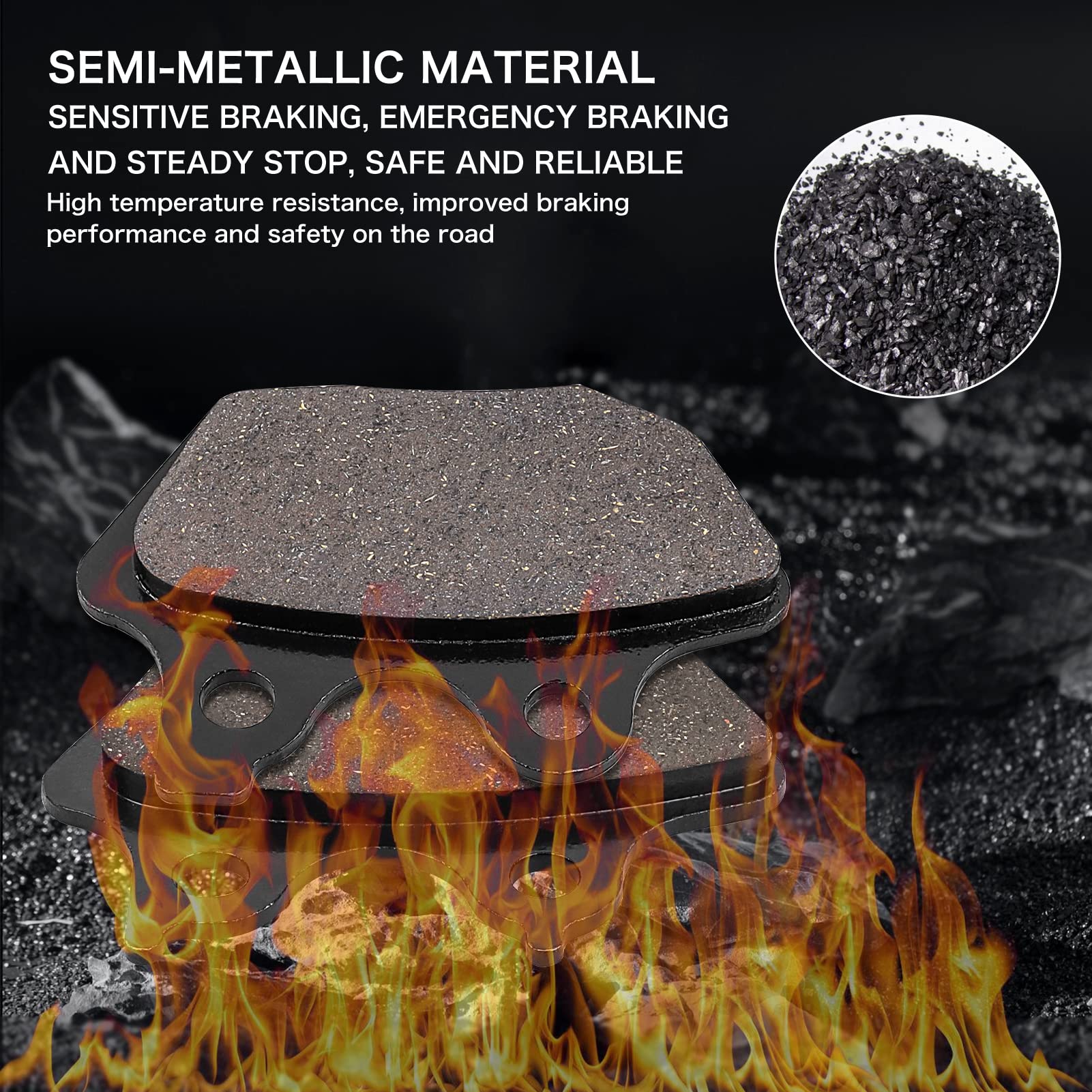 Locopow Brake Pads Front And Rear For Road King, Dyna 2000-2007,Compatible With Harley Davidson Road Glide, Electra Glide, Low Rider, Wide Glide, Super Glide, Sportster Xlh883R